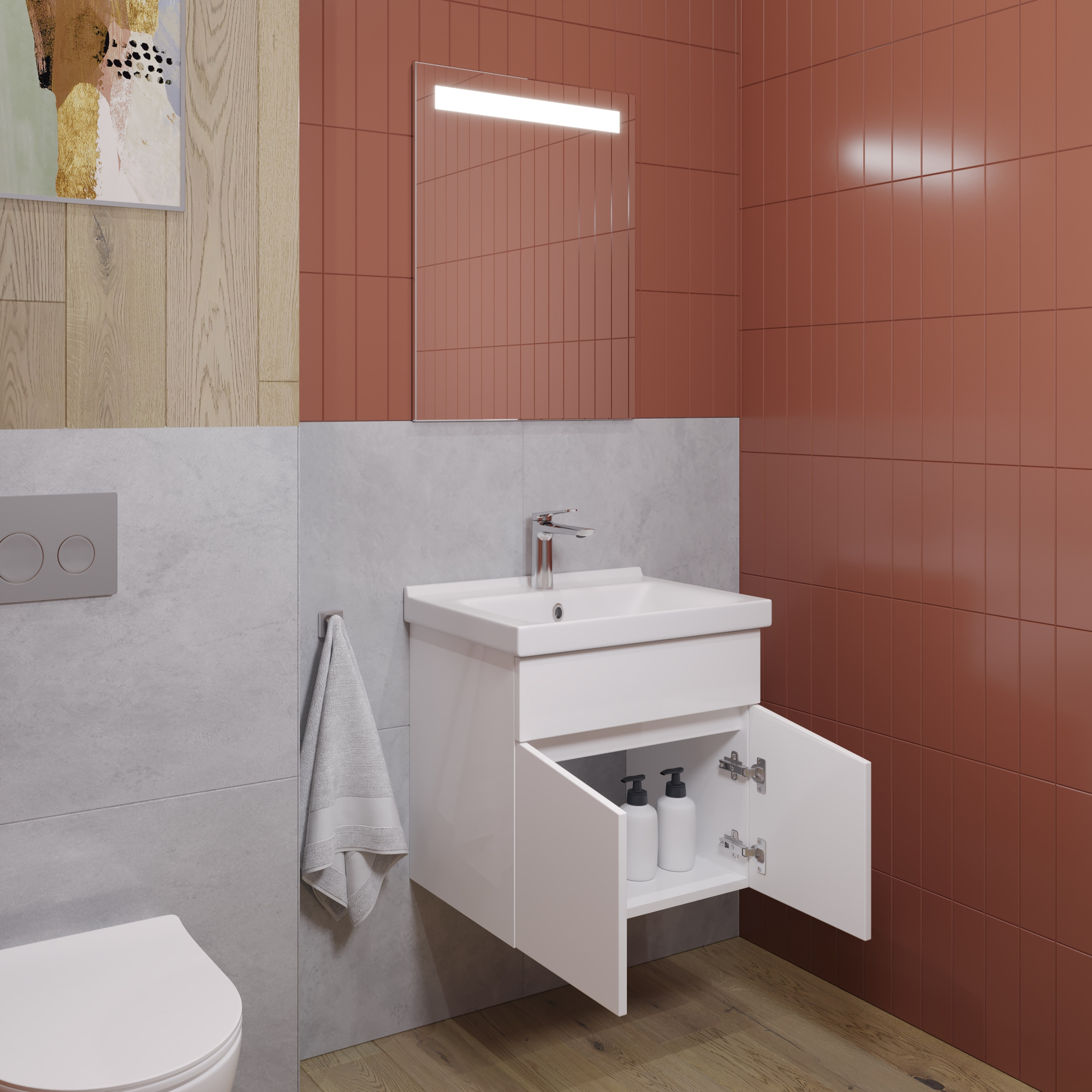 60 Подвесная тумба «Bricks 60» (ум. Фостер 600, Fest 60)