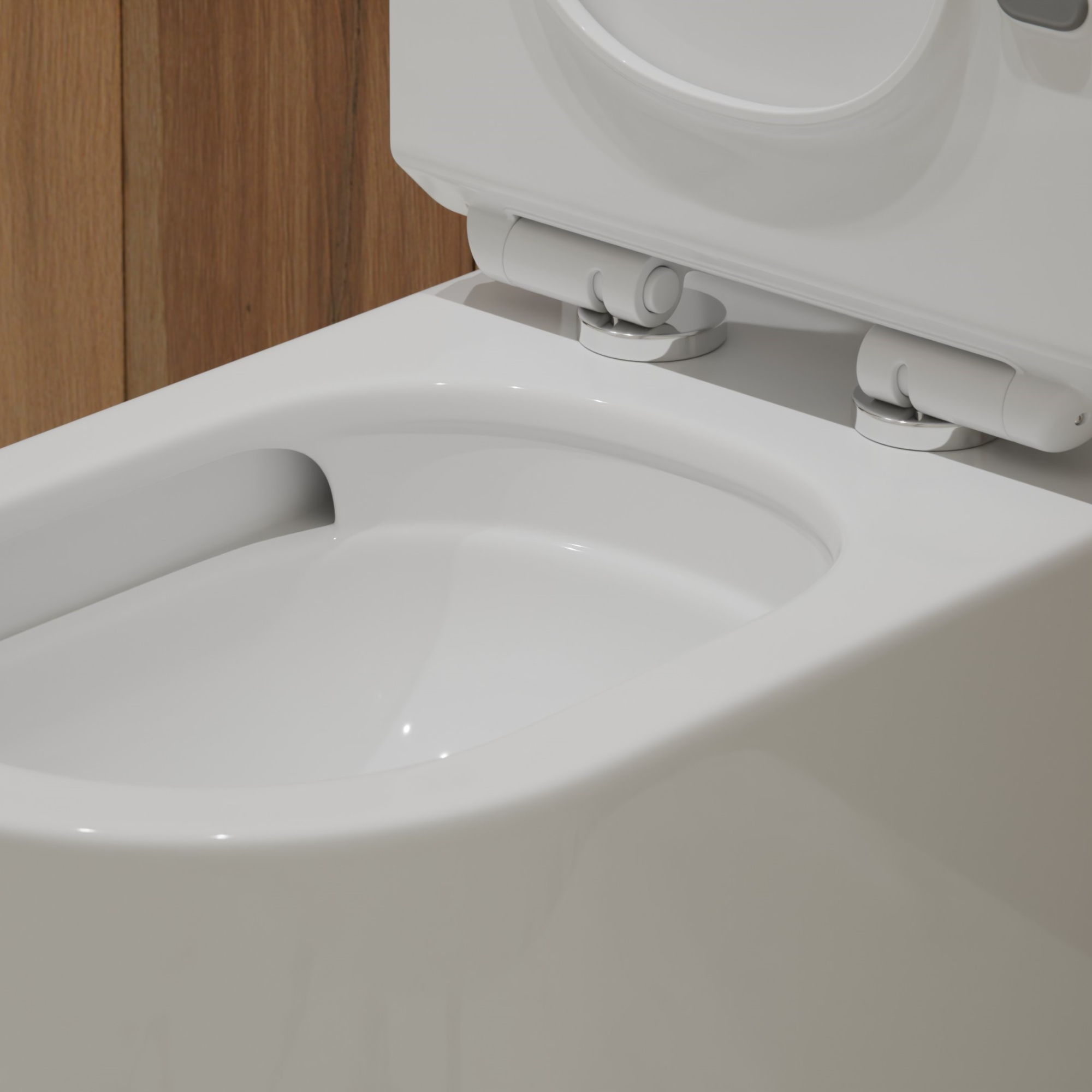 Унитаз-моноблок T1088 безободковый круговой смыв, сиденье тонкое ДП, арматура (с гофрой и подводкой)