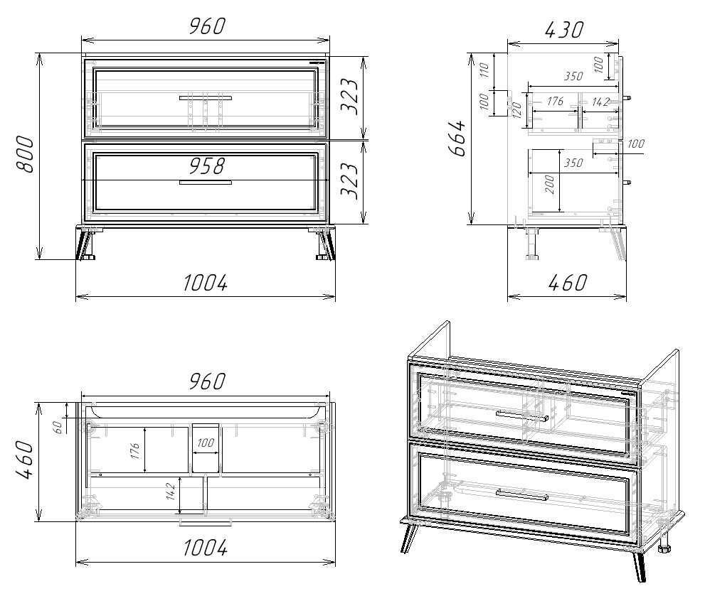 100 Тумба "Michael 100" (ум. Грэмми 1000), цвет белый