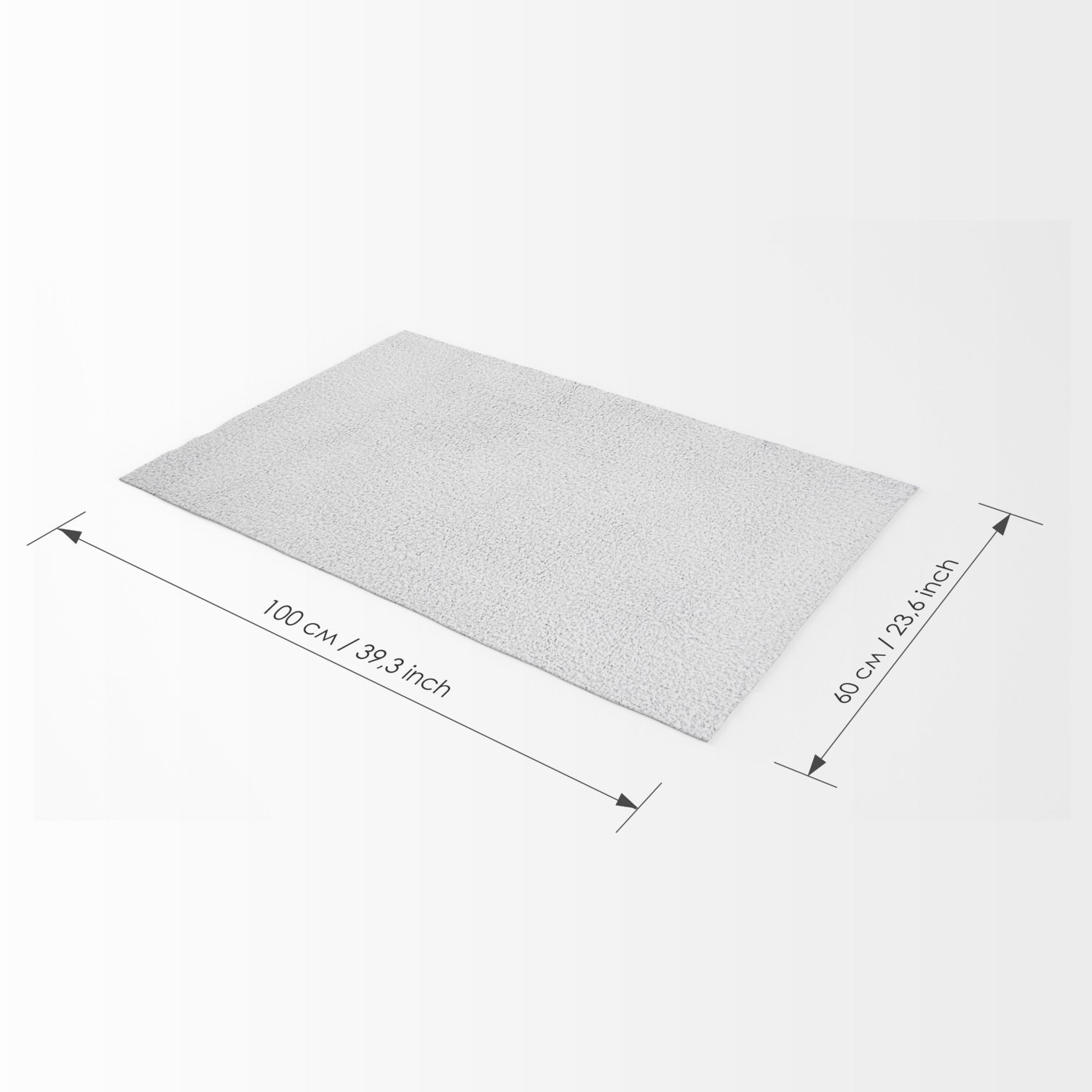 Коврик для ванной комнаты хлопковый, 60*100 см, MIRACLE, SILVER