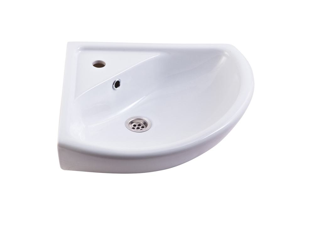 Умывальник угловой Элегия угол 460 (белый с от/под смеситель)