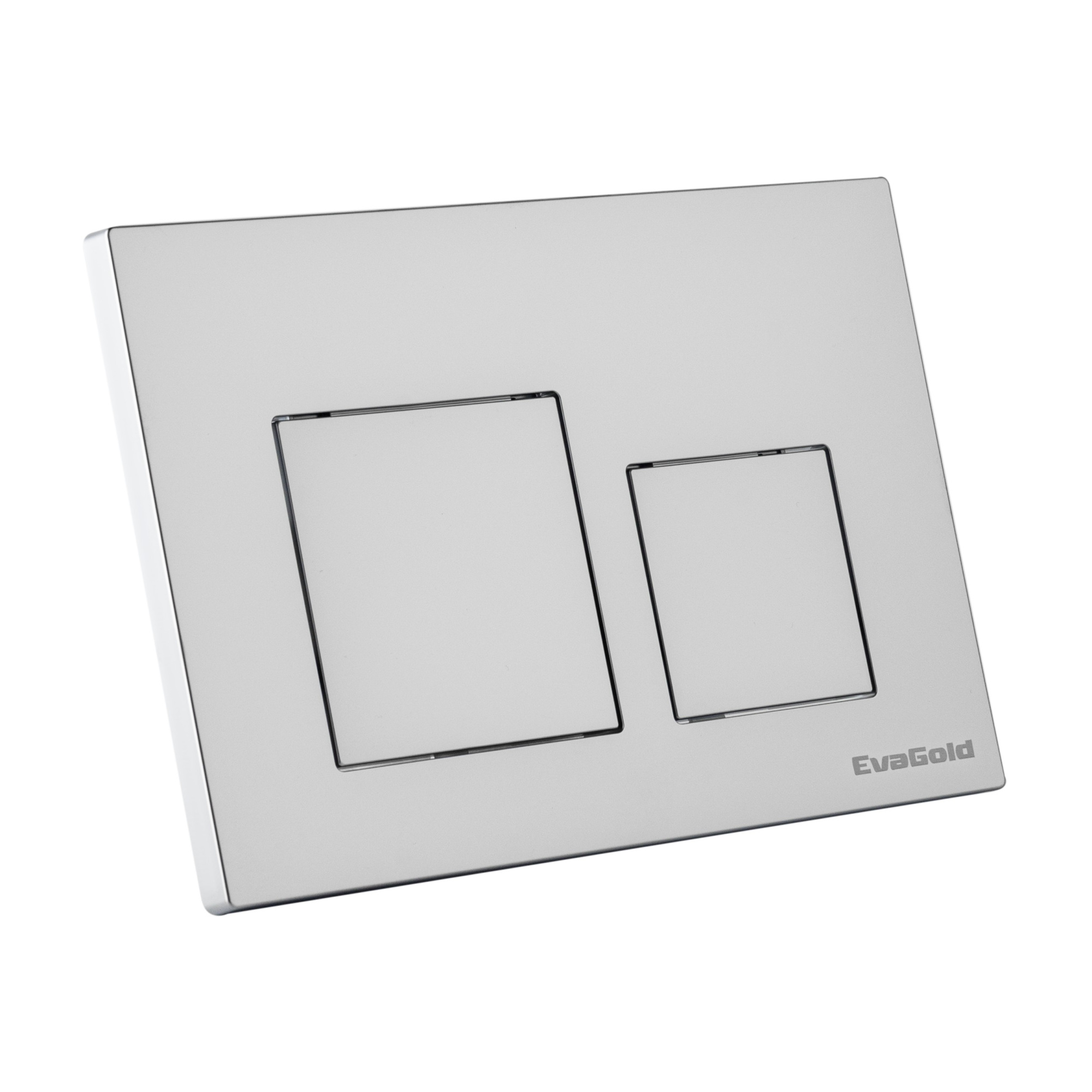 Кнопка смыва EvaGold 05, пластик квадрат хром матовый для инсталляции EvaGold 400 и EvaGold 500