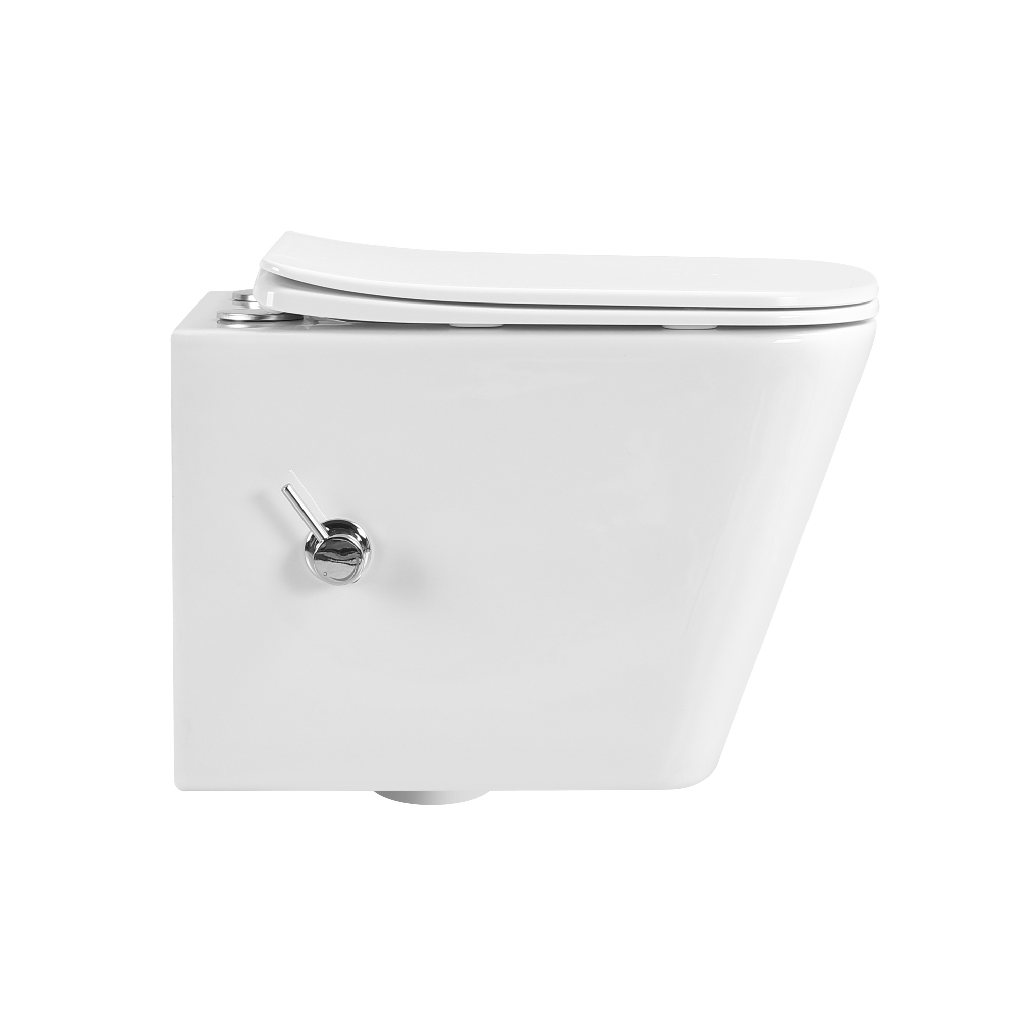 Унитаз подвесной EG130B с биде безободковый, сиденье тонкое ДП, крепления