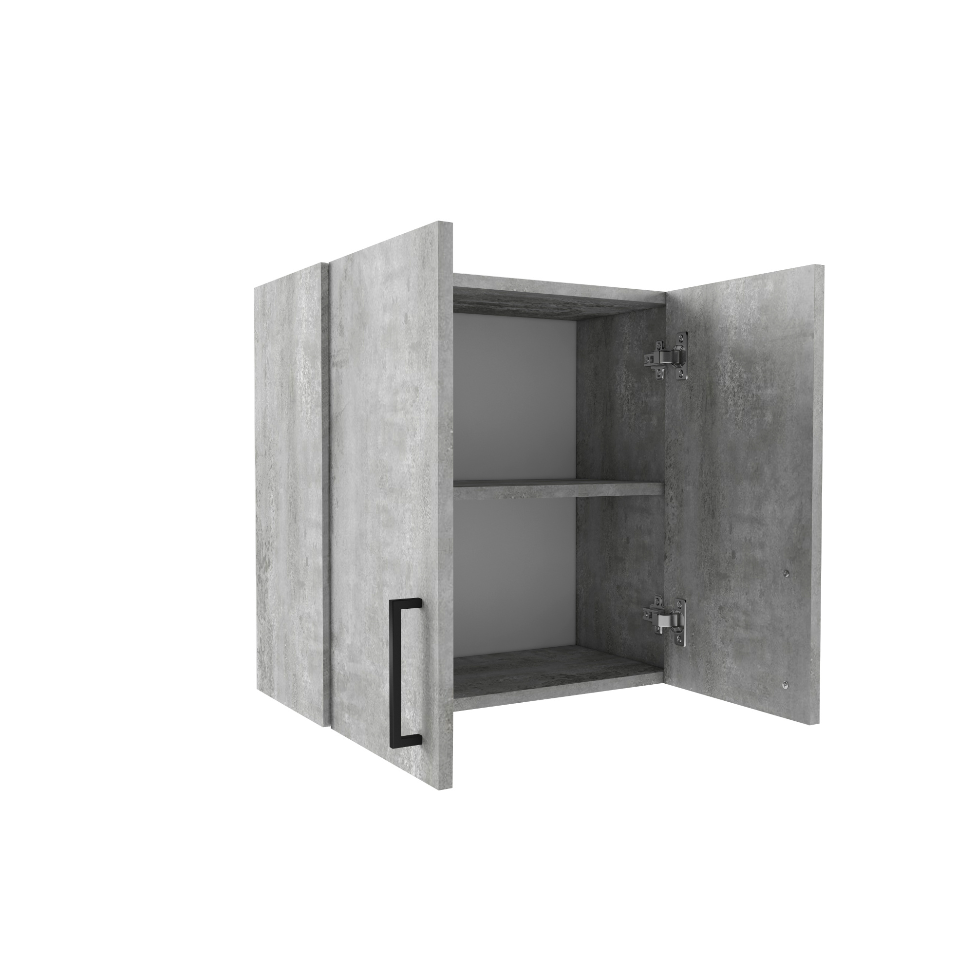 600 Шкаф навесной для посуды с полкой - Цемент светлый