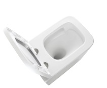 Унитаз подвесной EG133T с круговым смывом безободковый, сиденье тонкое ДП, крепления