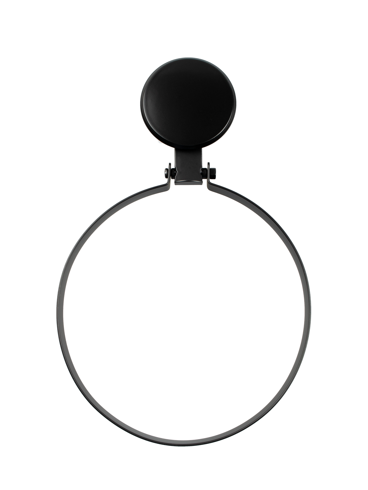 кольцо для полотенца металл черное на липучке W8002-13