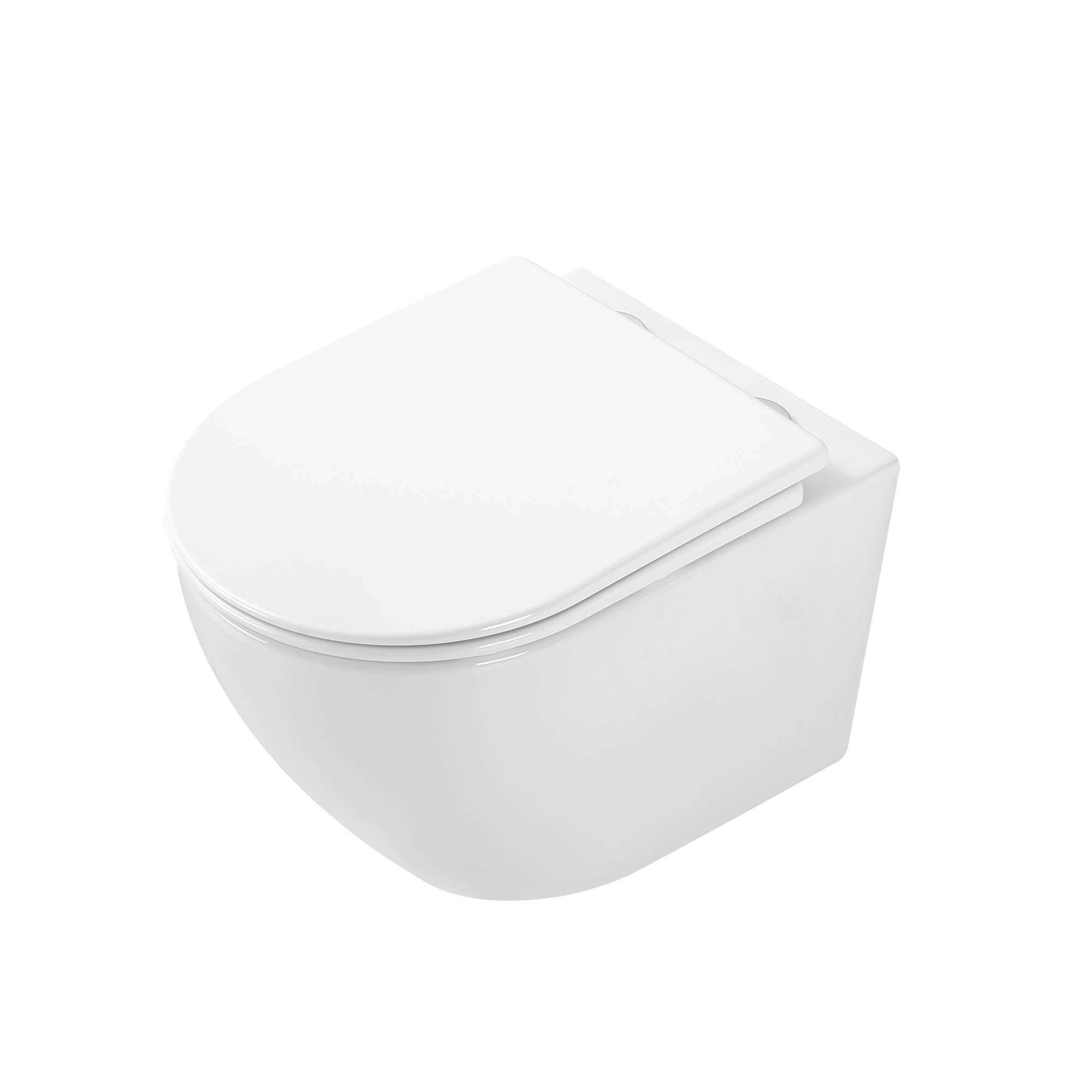 Унитаз подвесной EG100B с биде безободковый, сиденье тонкое ДП, крепления