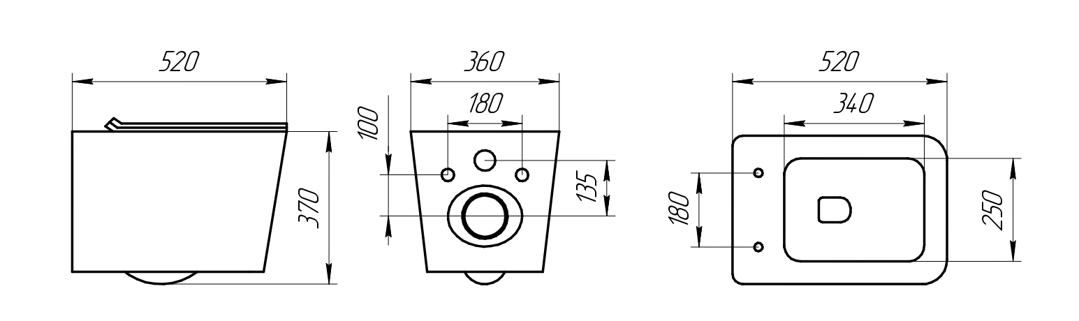 Унитаз подвесной K633MD белый мрамор безободковый, сиденье тонкое ДП, крепления