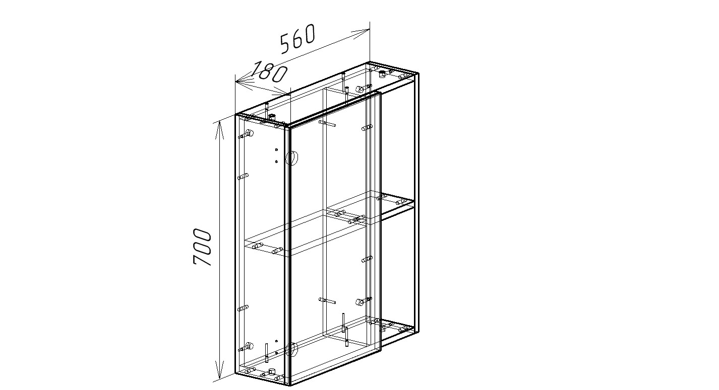 60 Зеркало-шкаф "Olsen 60"