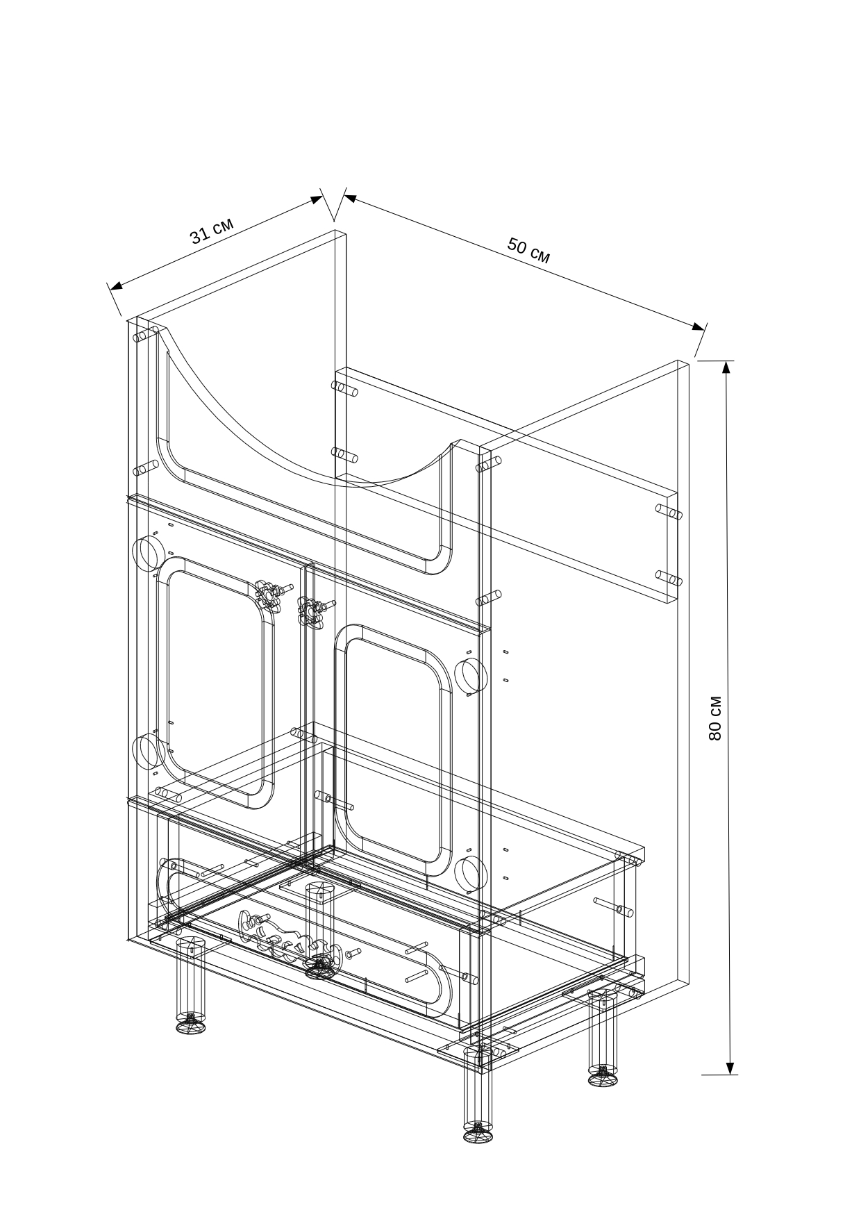 55 Тумба "Samantha 55" (ум. Элеганс 55)
