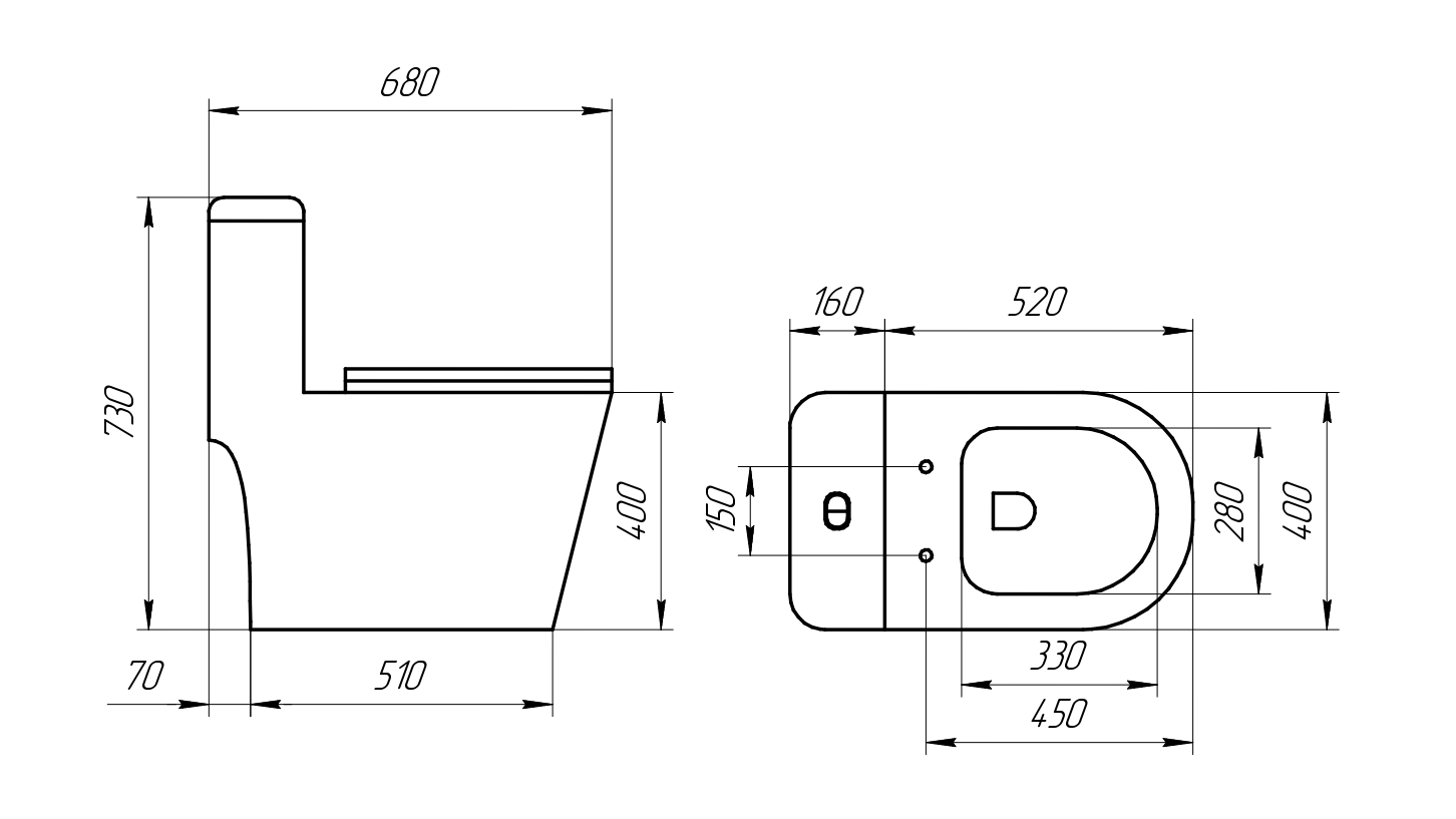 Унитаз-моноблок SM9609 МРАМОР безободковый, сиденье тонкое ДП, арматура (с гофрой и подводкой)