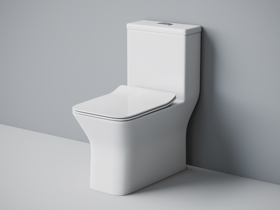 Унитаз-моноблок SM9608, сиденье тонкое ДП, арматура (с гофрой и подводкой)