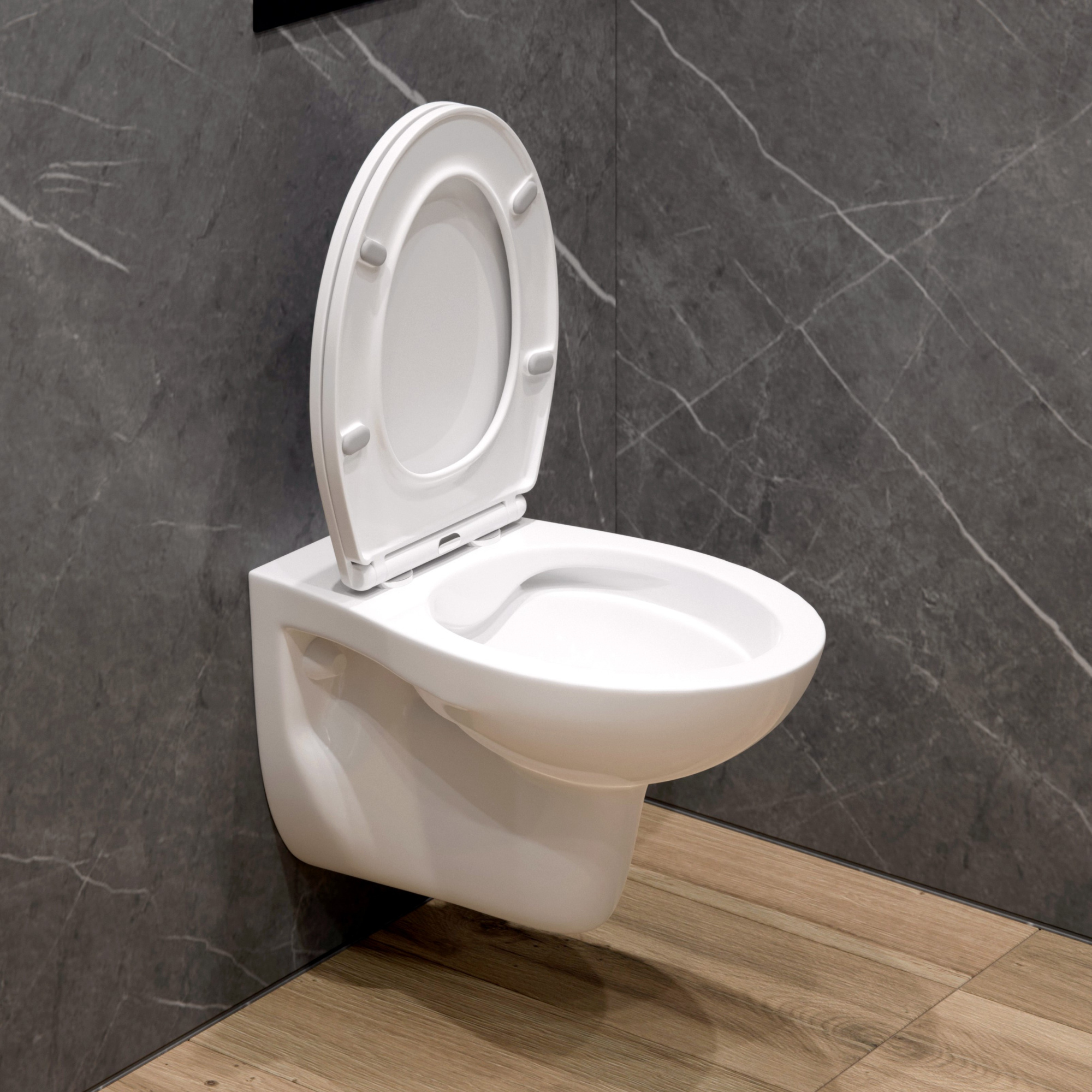 Унитаз подвесной K701 безободковый, сиденье тонкое ДП