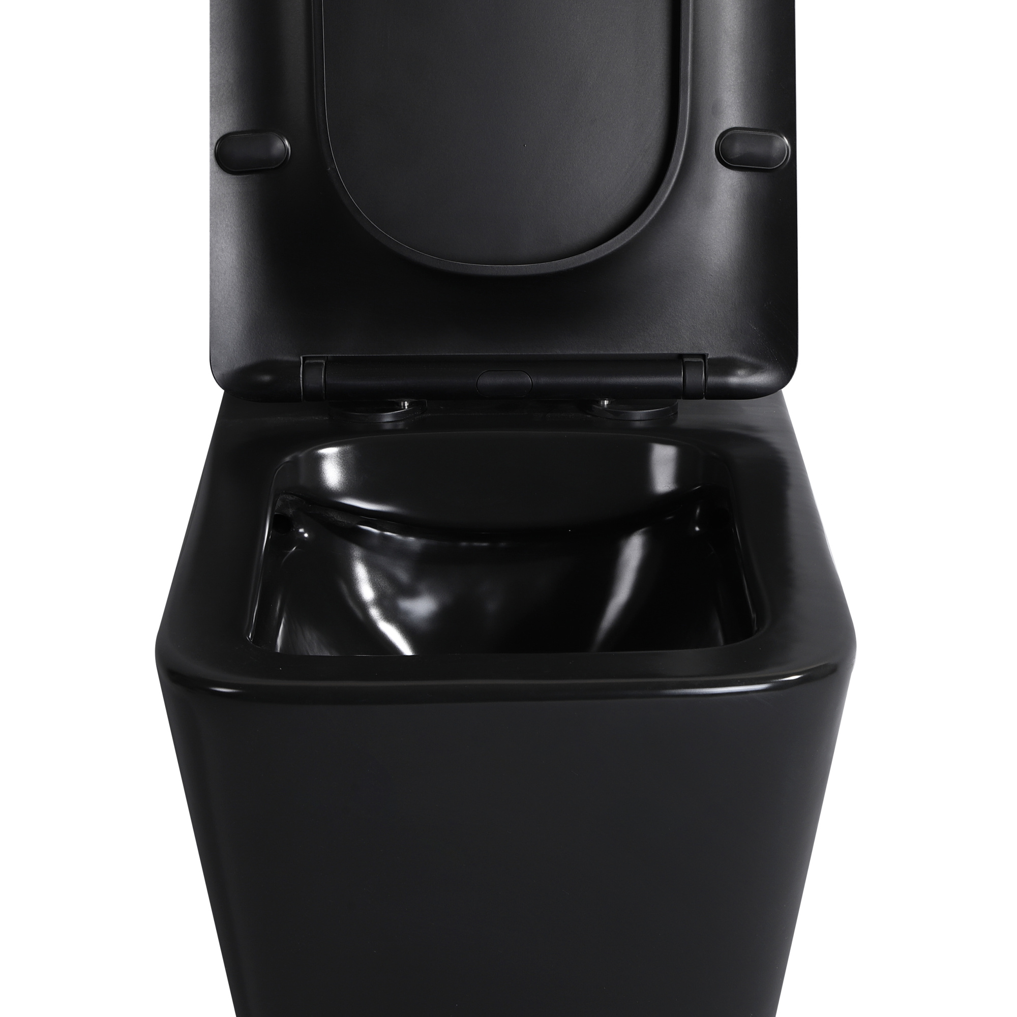 Унитаз подвесной EG130BM черный матовый безободковый, сиденье тонкое ДП, крепления