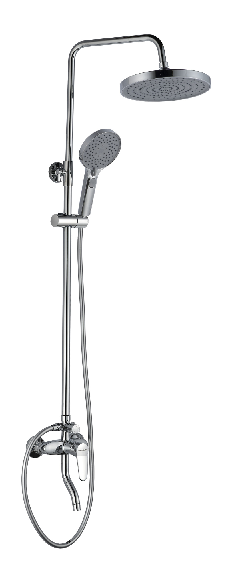 Sky FS04C-PVD Душевая стойка (150 см) со смесителем латунь, хром EvaGold