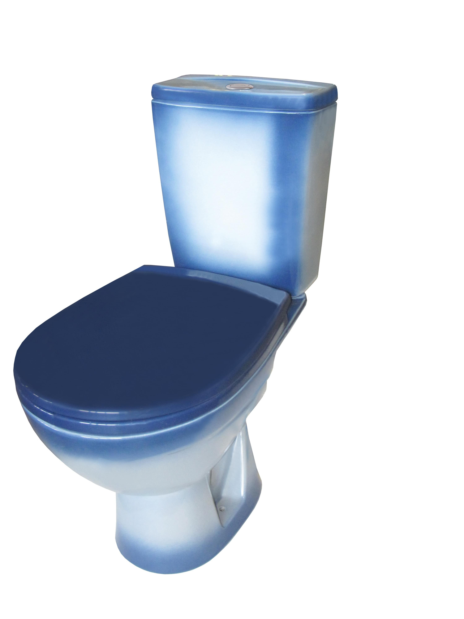 Унитаз-компакт "Соло" синий  Киров, гор. выпуск, ниж. подвод, сид. полипропилен, армат. 3/6