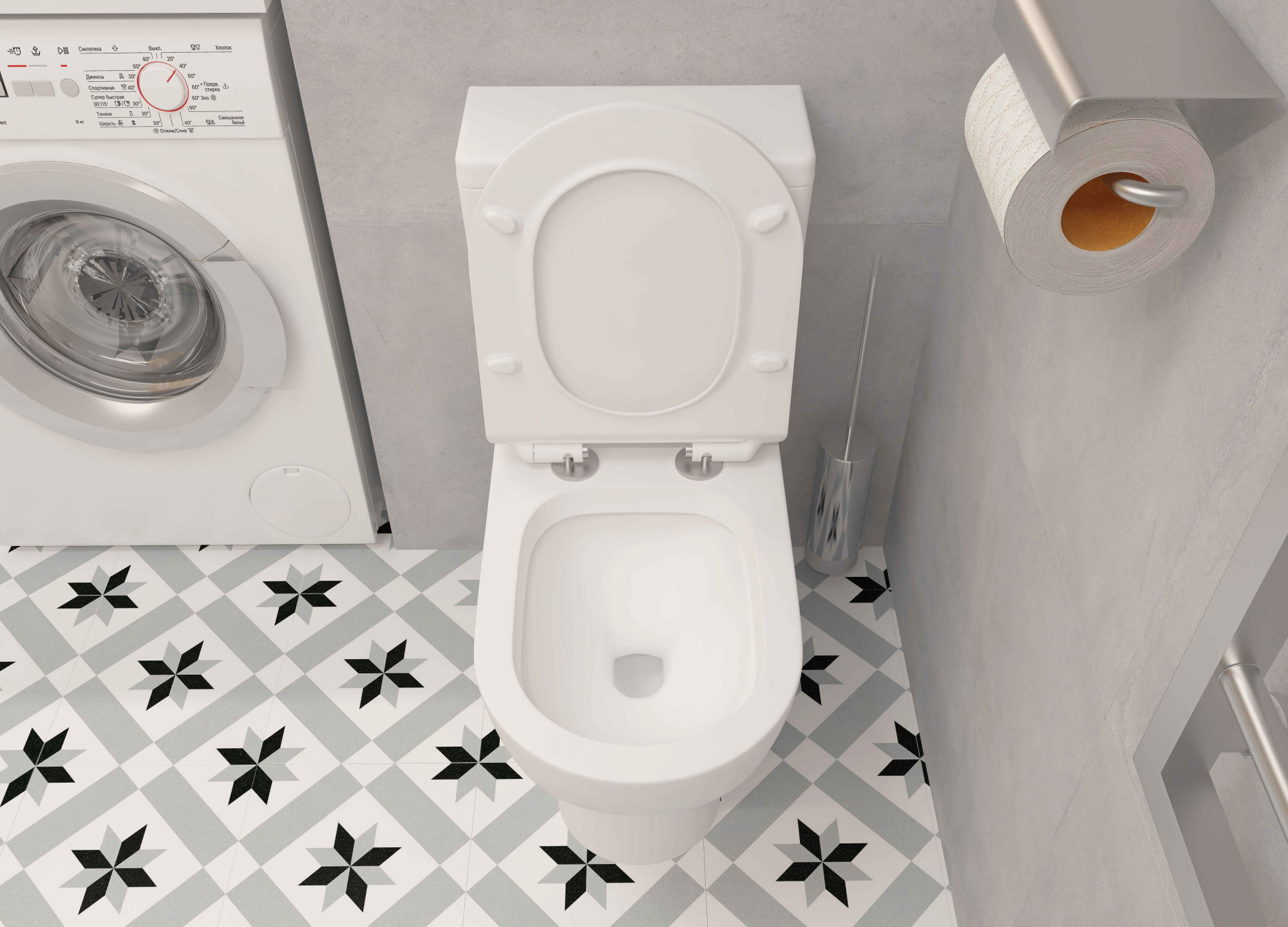 A080 Унитаз-компакт, сиденье тонкое ДП, крепления, арматура, гориз. выпуск