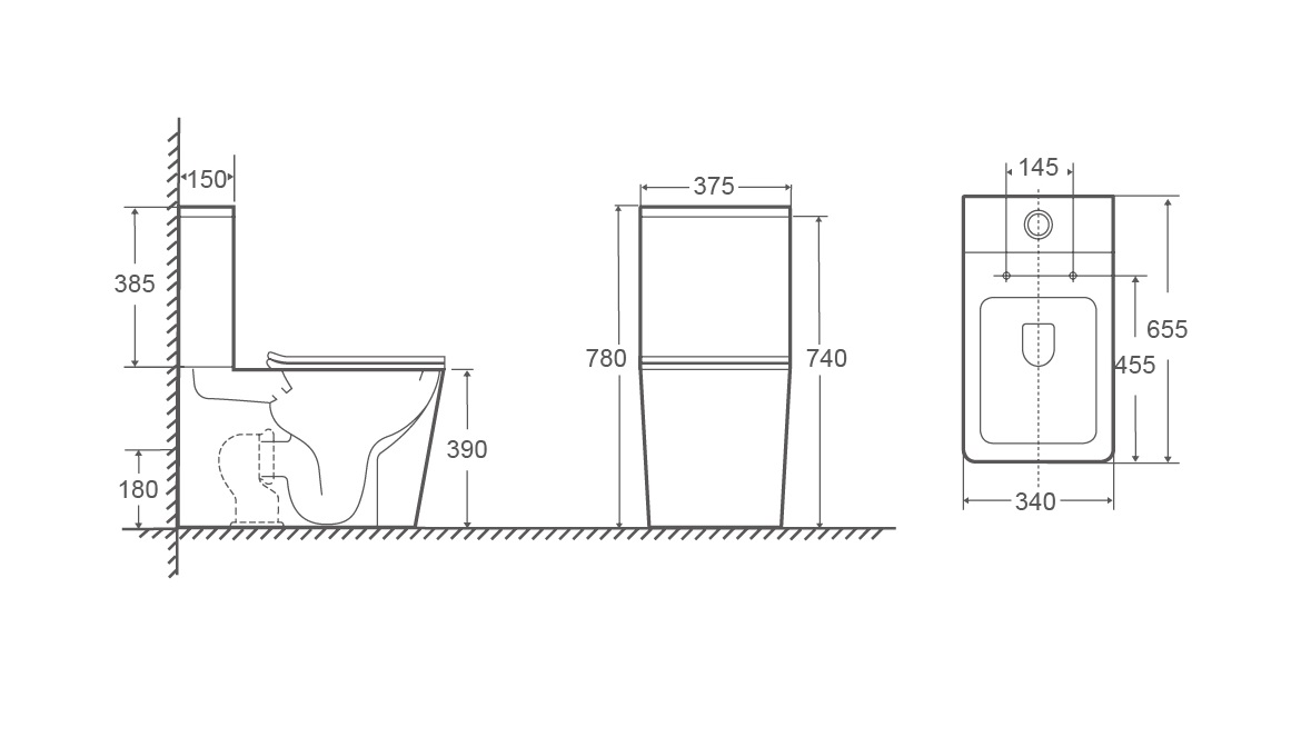 Унитаз-компакт EG308T безободковый круговой смыв, сиденье тонкое ДП, крепления, арматура, горизонтальный выпуск