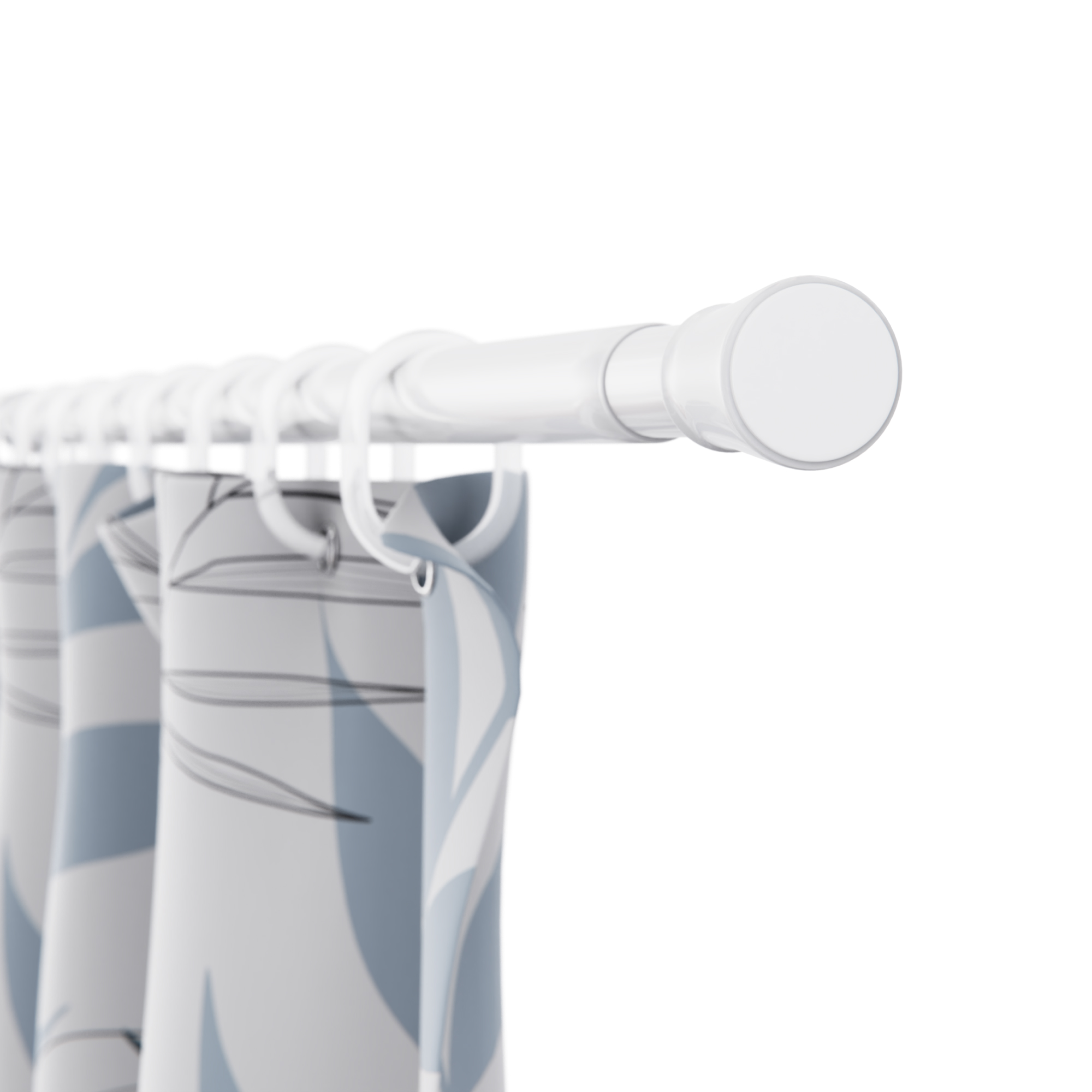 Карниз для ванной металлический 120-220 см, белый