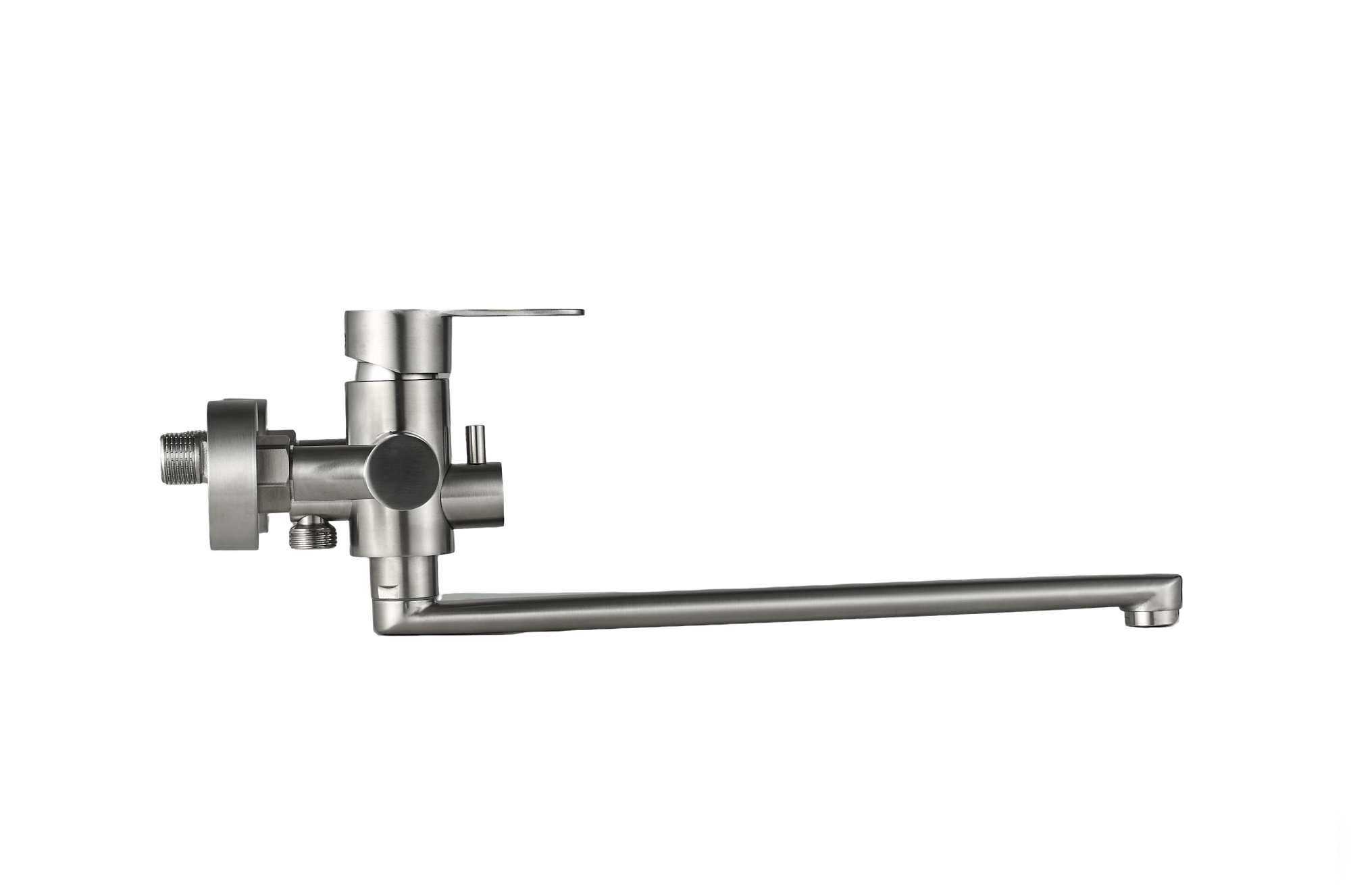 Смеситель для ванны Монтес, нержавеющая сталь, с лейкой и шлангом, EvaGold