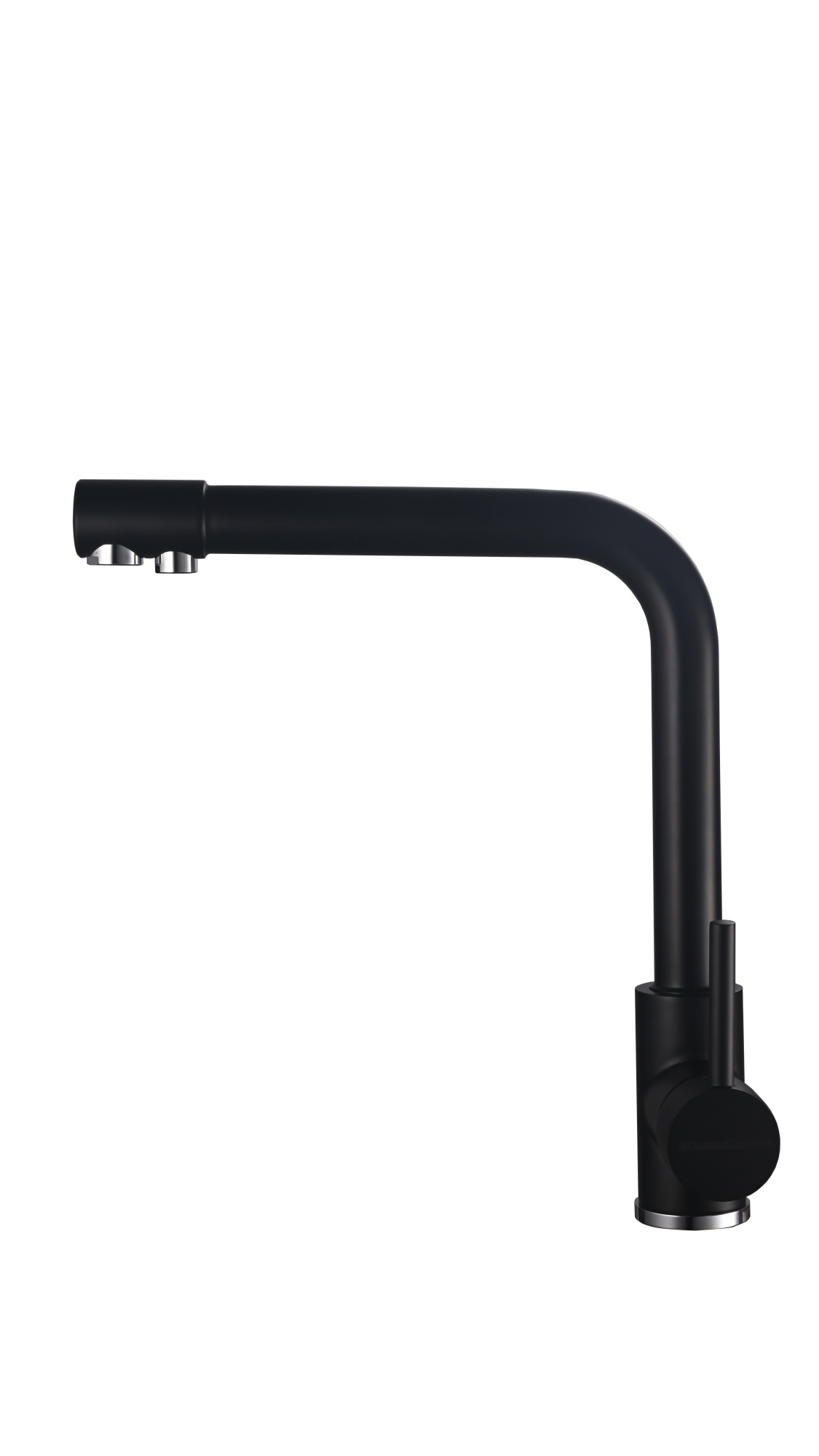 FK041B Смеситель для кухни латунь, черный со встроенным фильтром (краном) под питьевую воду EvaGold