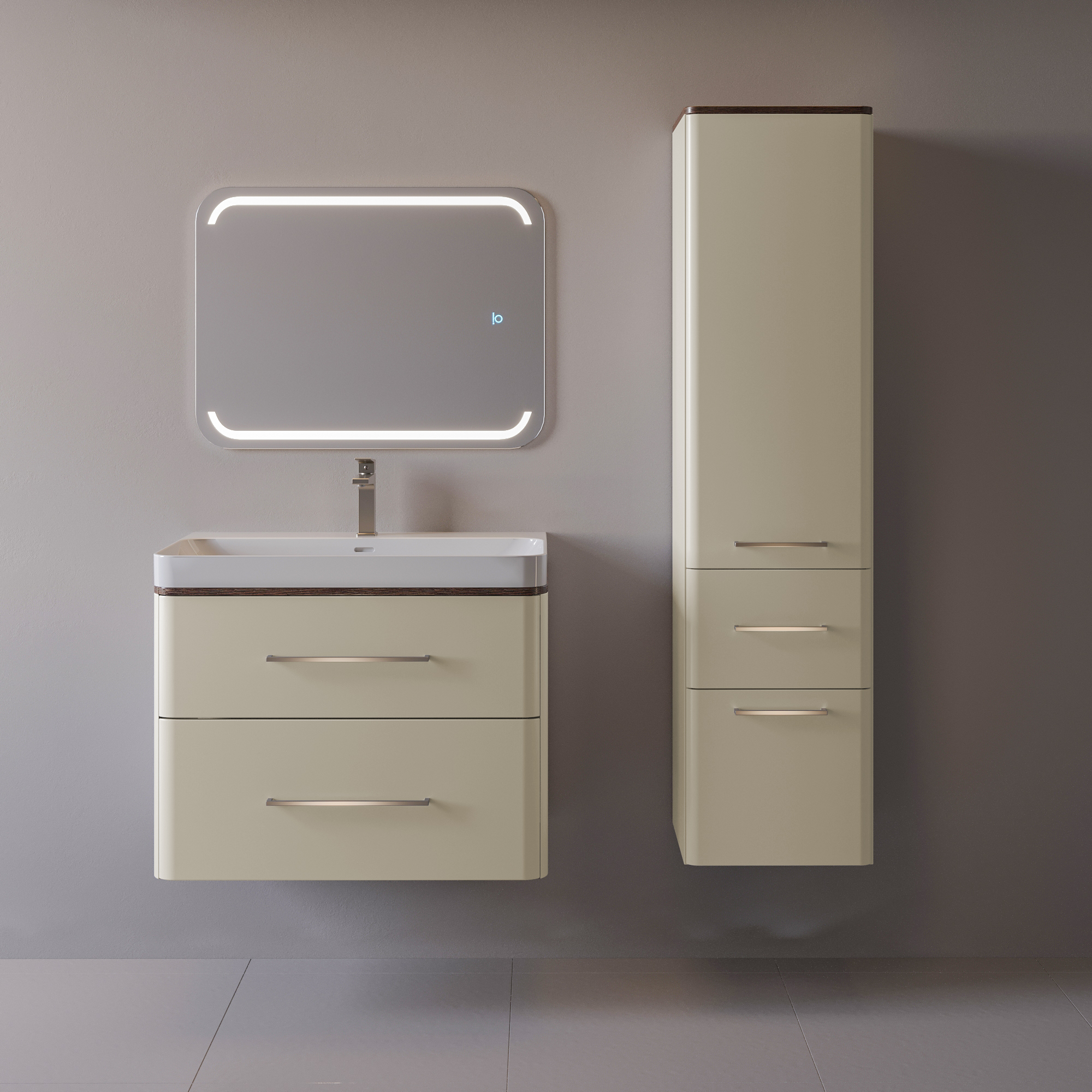 80 Подвесная тумба "Перл 80" кашемир (ум. Мирра 80)