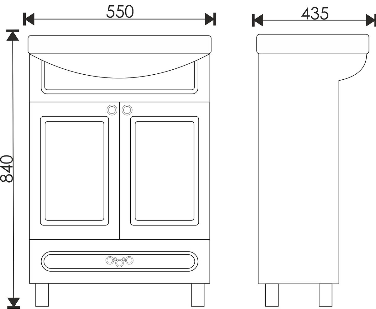 55 Тумба "Samantha 55" (ум. Элеганс 55)