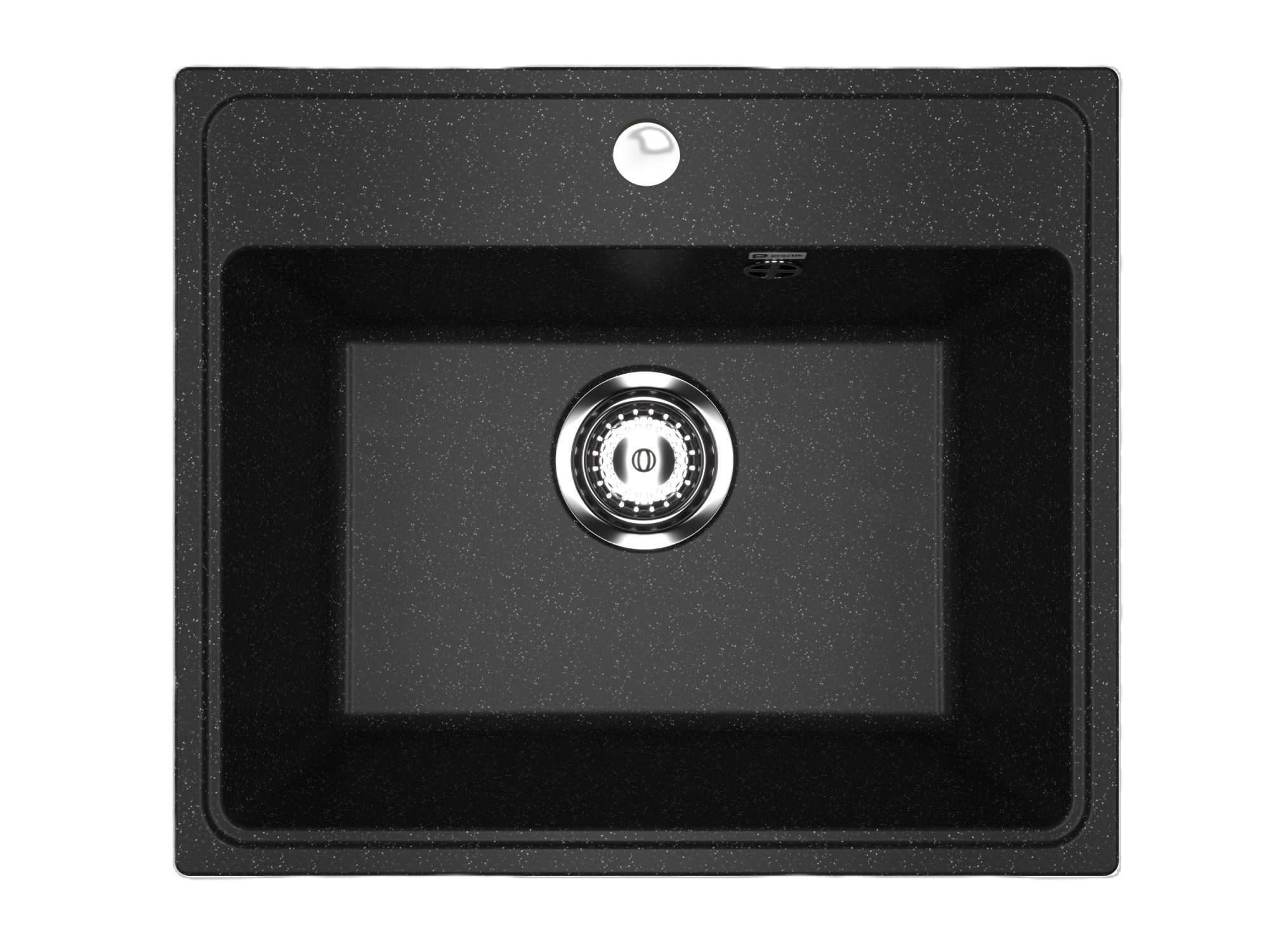 Мойка композит.Practik PR-M 490-004 ПРЯМОУГОЛЬНАЯ черный оникс 490*420*190 без сифона