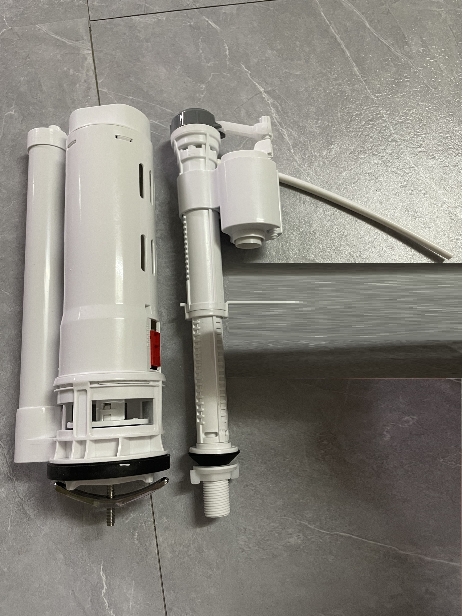 Арматура 2х кноп., ниж. подвод воды для унитаза-моноблока T1086, T1085 - h=28