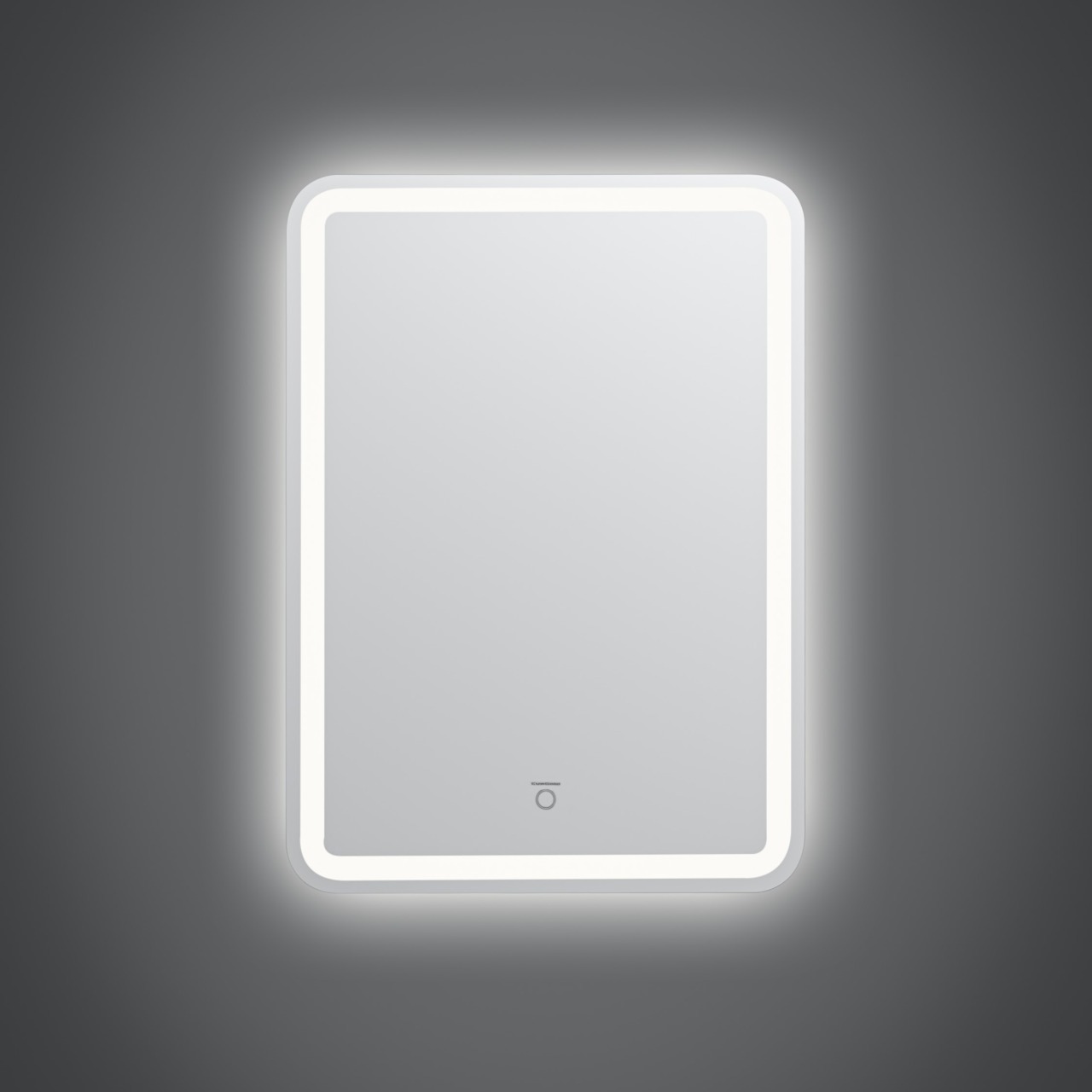 Зеркало Люксор 80x60 лайт прямоугольное с LED подсветкой (2 варианта навеса)