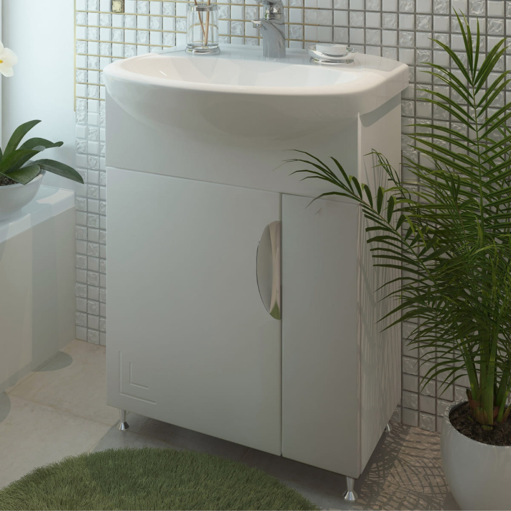 60 Тумба "Ванесса 60" (ум. Элеганс 60), цвет белый