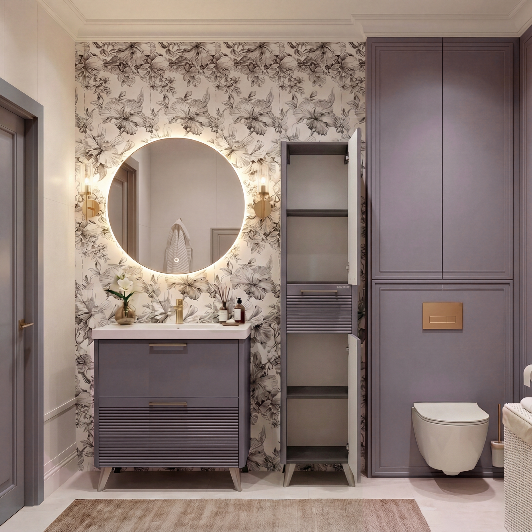 80 Тумба Альтера 80 (ум. Мирра 800, Мирра 800 слим, Pearl 80), цвет антрацит