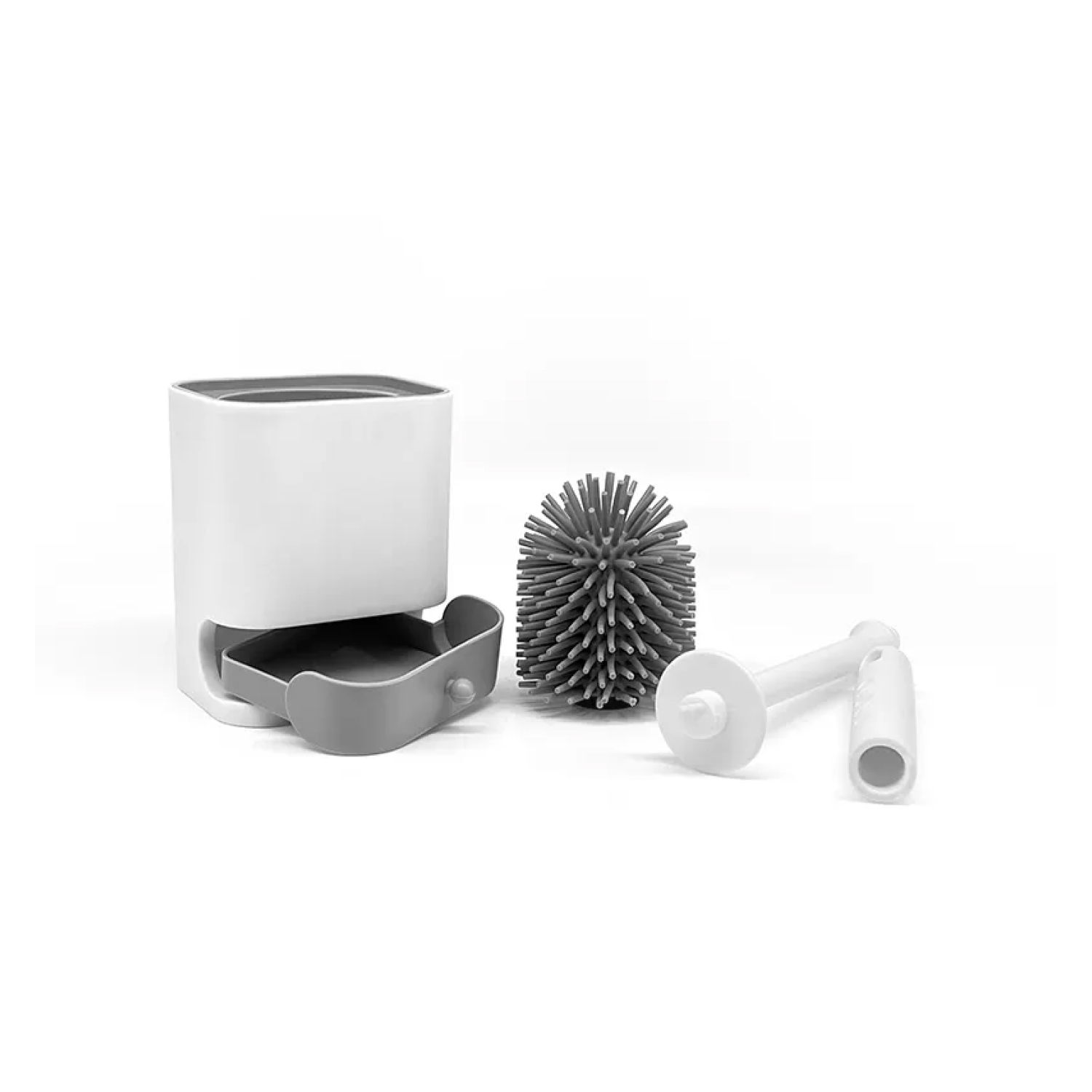 Ершик для унитаза силиконовый напольный/подвесной, квадратный "Kleber Lite"