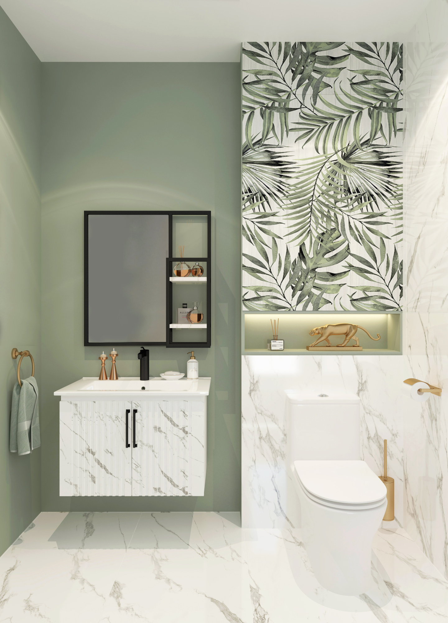 75 Зеркало "Bruklin 75" мрамор