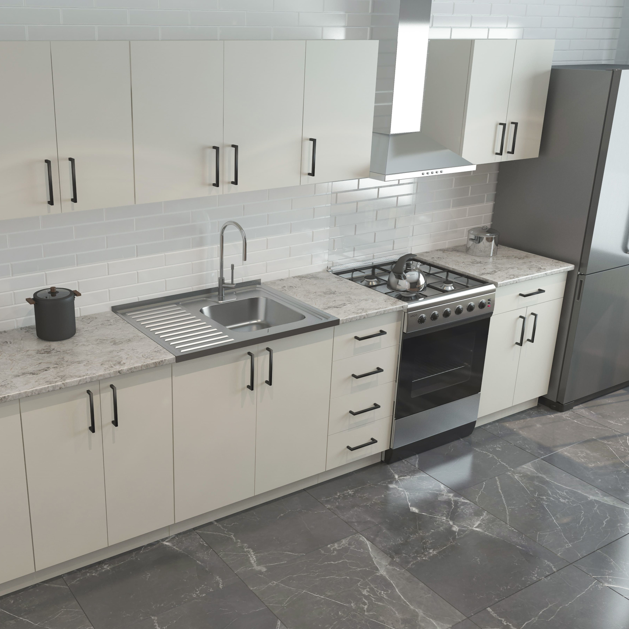 800 Шкаф навесной (для посуды) под сушку - Кашемир