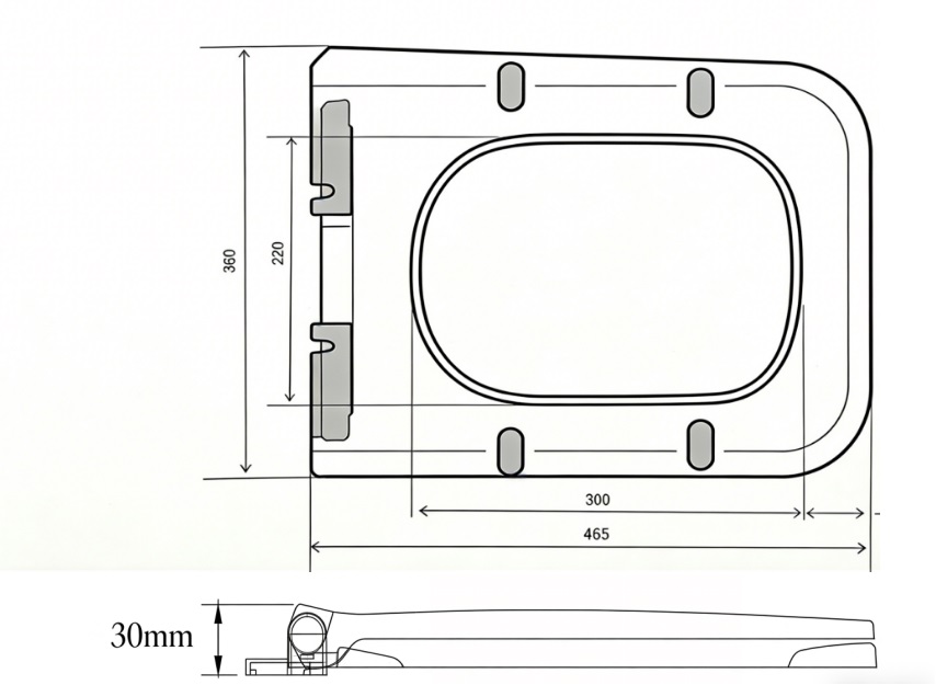 Сиденье ДП с доводчиком для унитаза EG308T