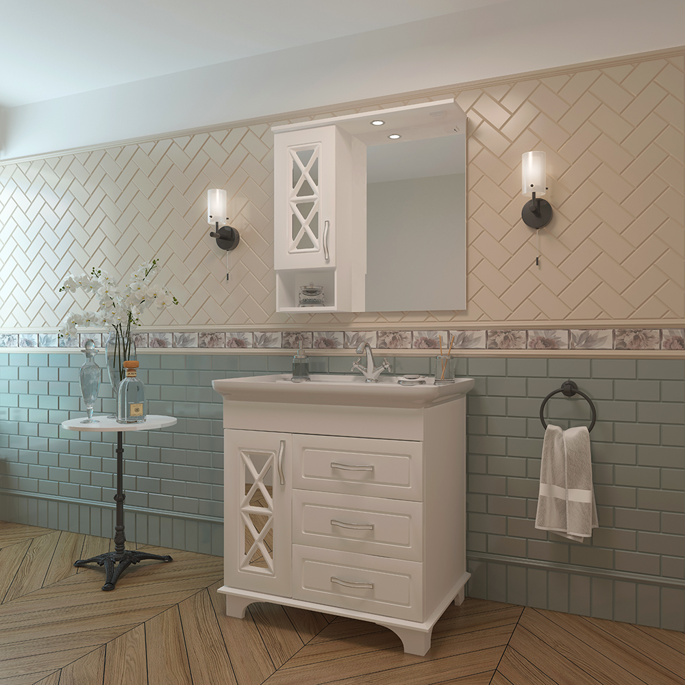 75 Тумба "Duglas 75" с ящиками (ум.Дуглас 75) с сифоном