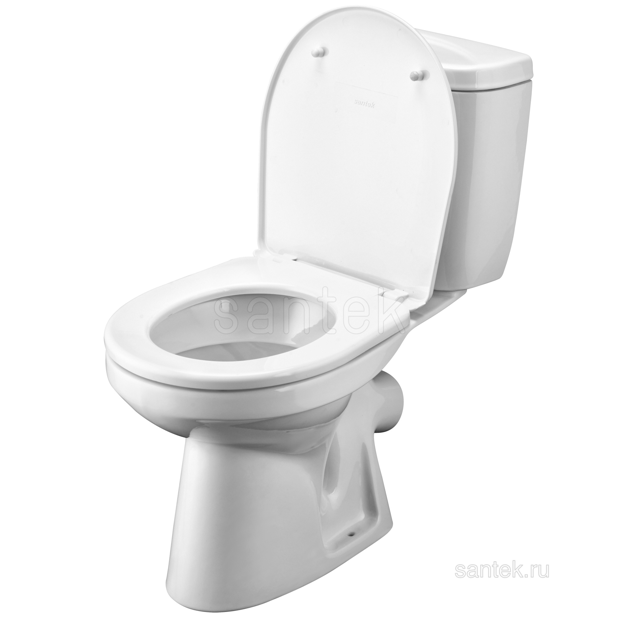 Унитаз-компакт "Анимо" косой (стандарт: 2-реж., дюро, метал крепеж)