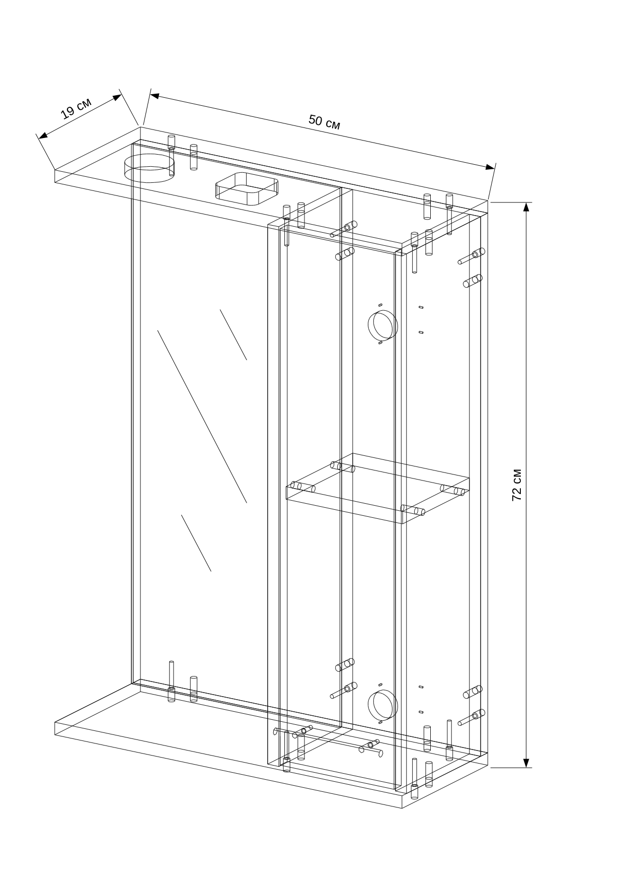 50 Зеркало-шкаф "Шимо -50"