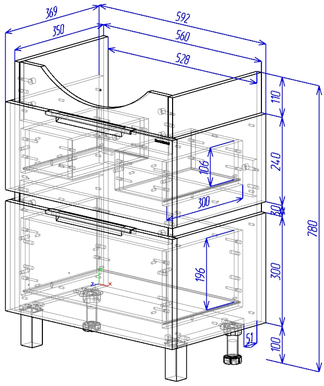 60 Тумба "Ares 60" (ум. Элегия 60) Pur-клей
