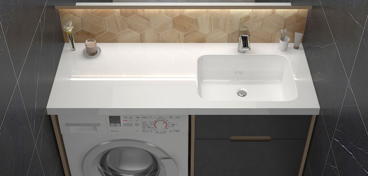 120 Раковина Лакшери правая V121D1 (с кронштейном и сифоном)