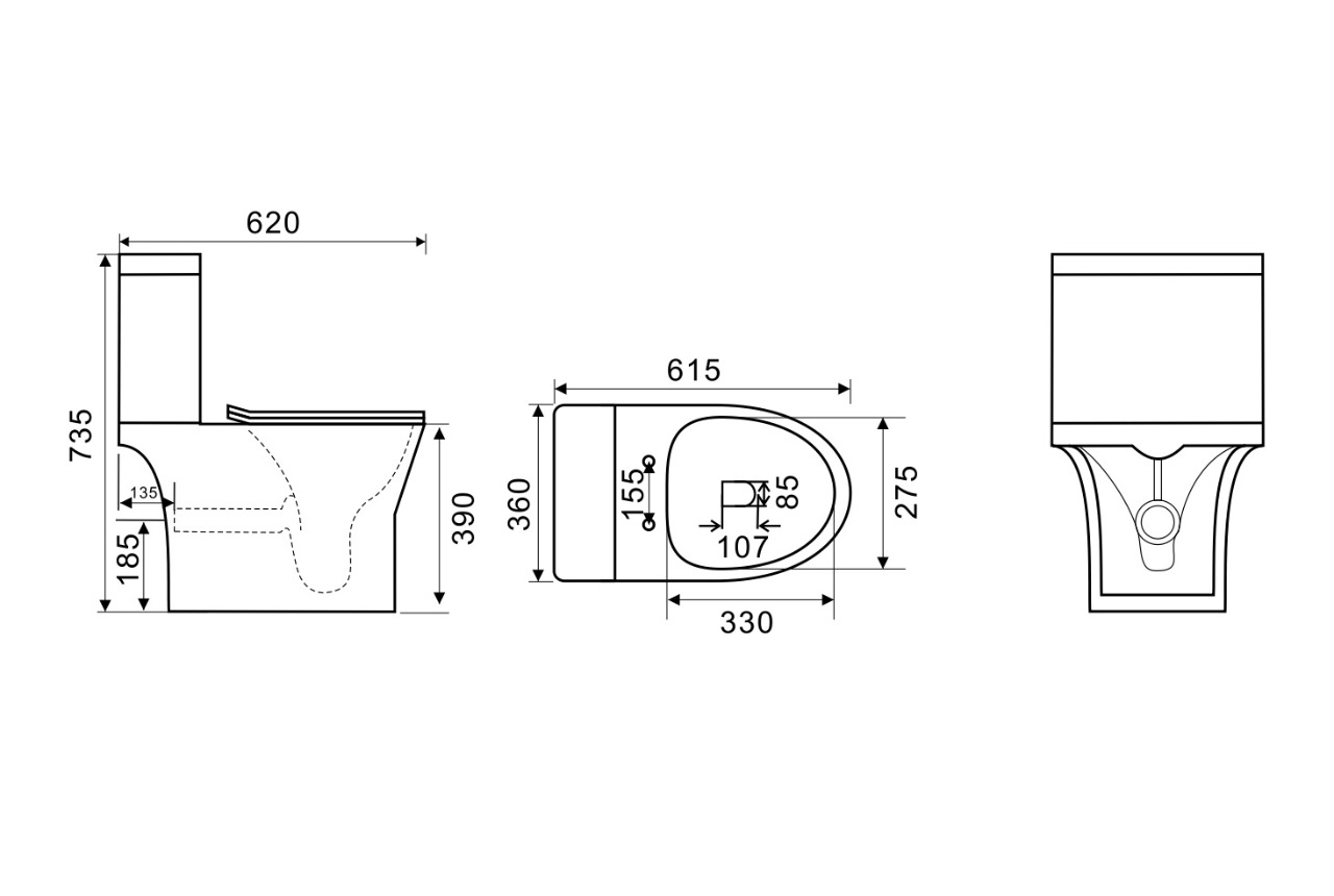 Унитаз-компакт EG302 безободковый, сиденье тонкое ДП, крепления, арматура, гориз. выпуск