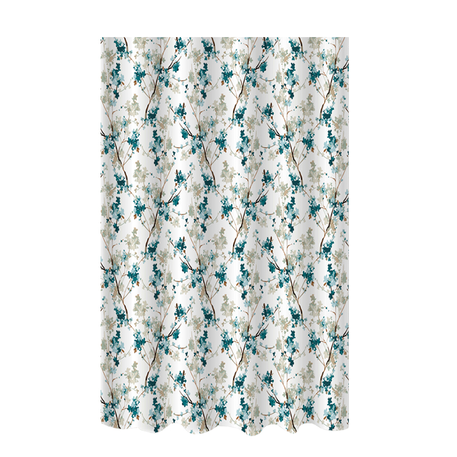 Т Штора для ванной Zenfort "Плиссе" полиэстер 180х200см, 12 колец, мультиколор,