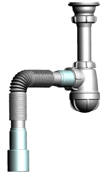 S0115 Сифон малый с вып.1 1/2"*40.с гт40*40/50(35)