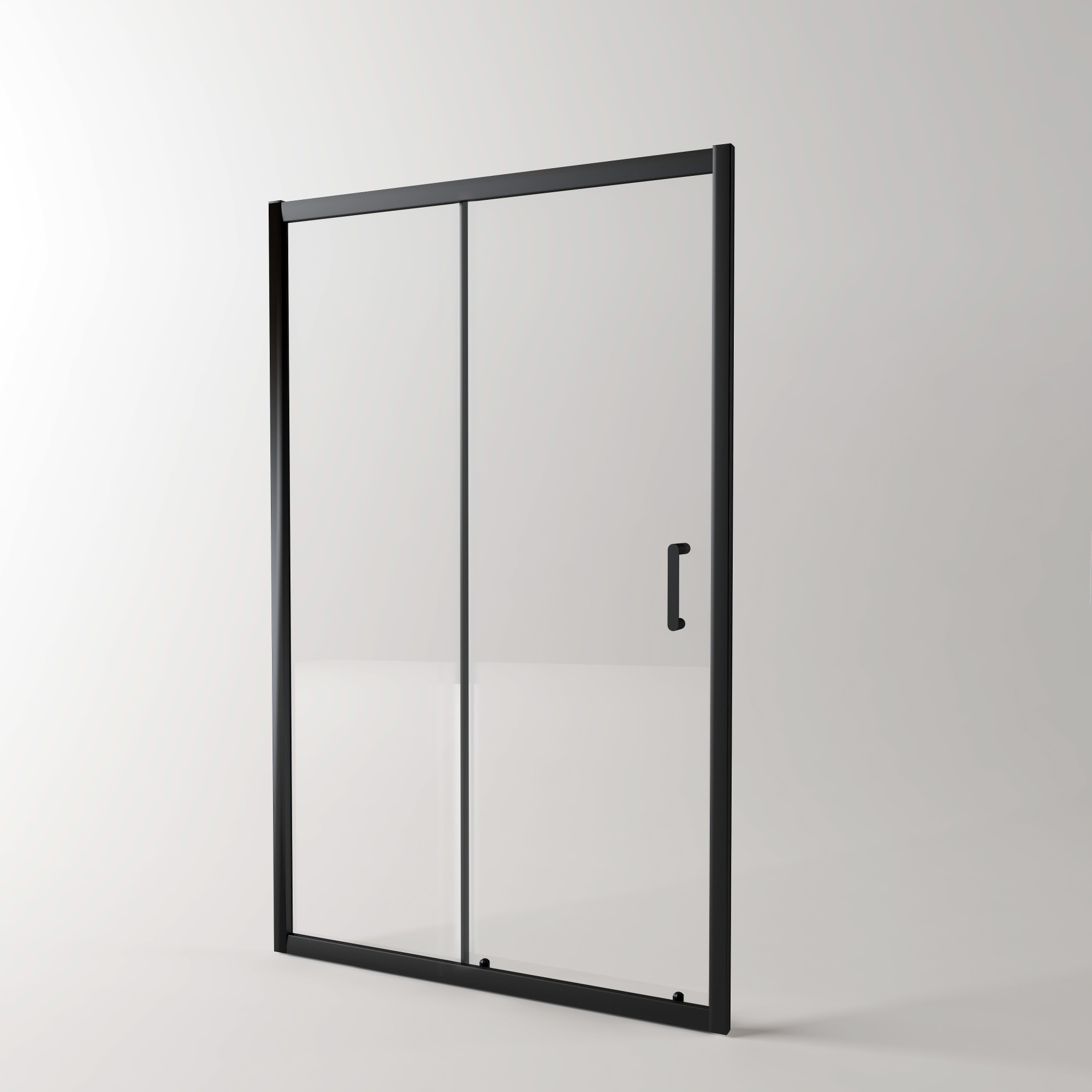 EG1B Душевое ограждение в проем EvaGold 120х190, профиль черный матовый, прозрачное стекло