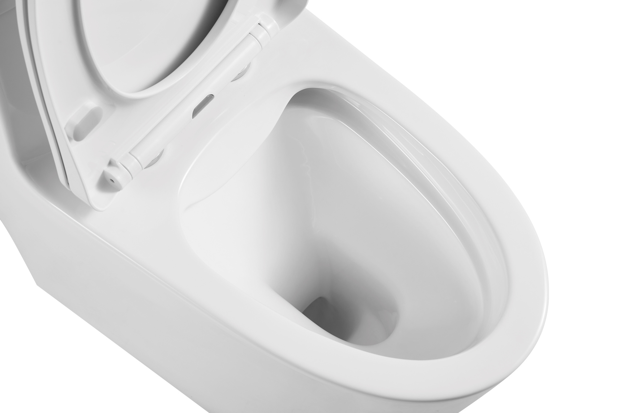 Унитаз-моноблок 5003 безободковый, сиденье тонкое ДП, арматура (с гофрой и подводкой)