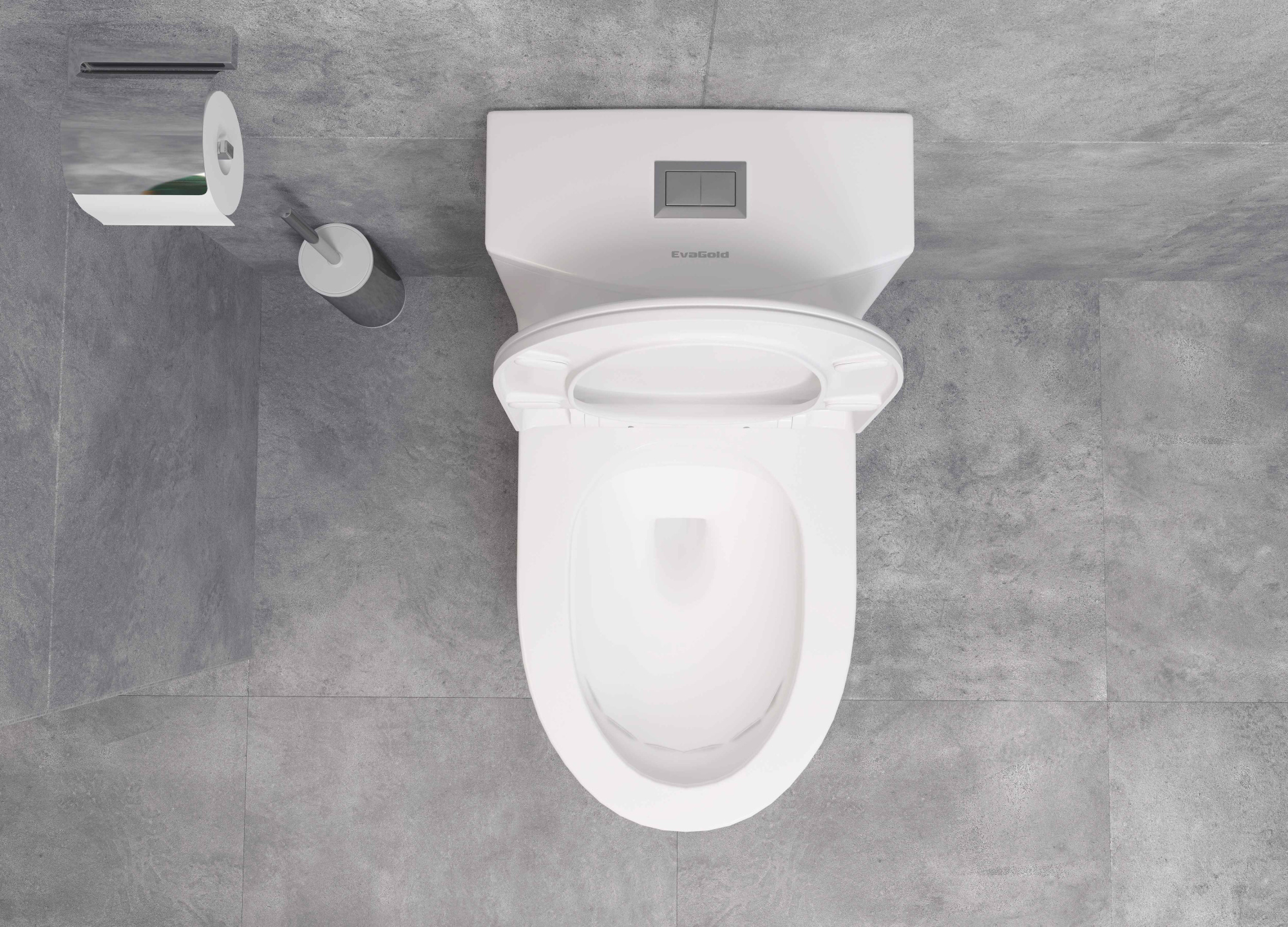 Унитаз-моноблок 5003 безободковый, сиденье тонкое ДП, арматура (с гофрой и подводкой)