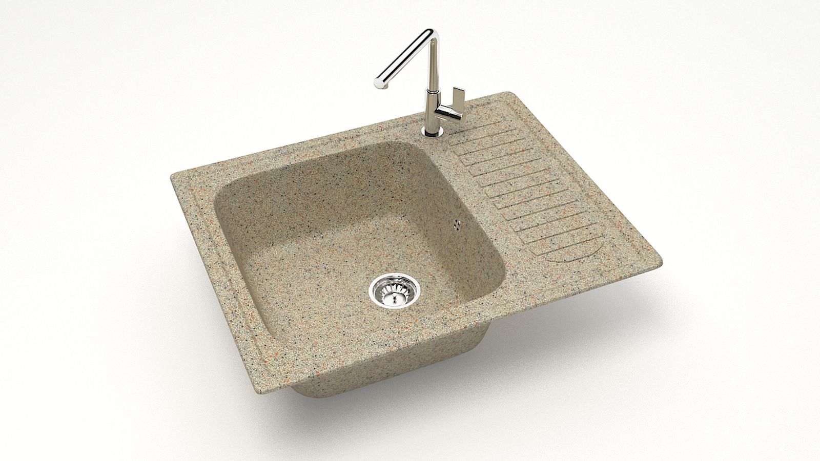 Мойка композит. MARRB.Арлин Z15Q5 прямоуг.,песочный,647х497х205 без сифона