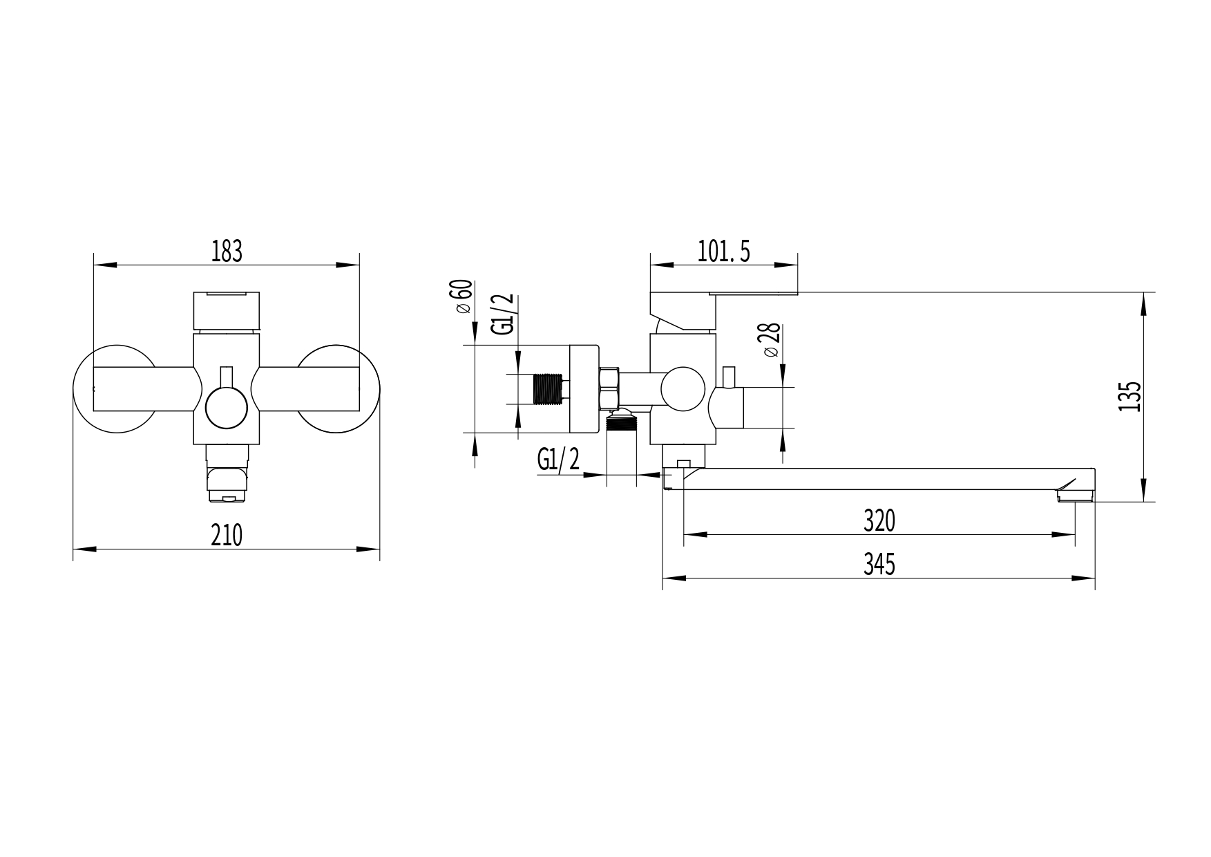 Смеситель для ванны Монтес, нержавеющая сталь, с лейкой и шлангом, EvaGold