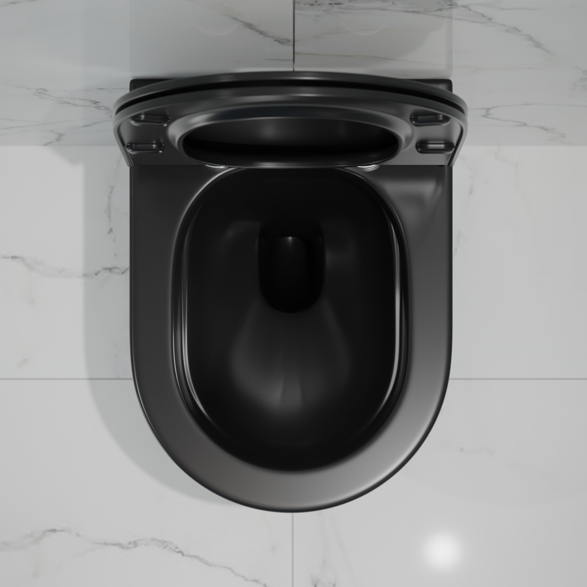 Унитаз подвесной K505BM черный матовый безободковый, сиденье тонкое ДП, крепления